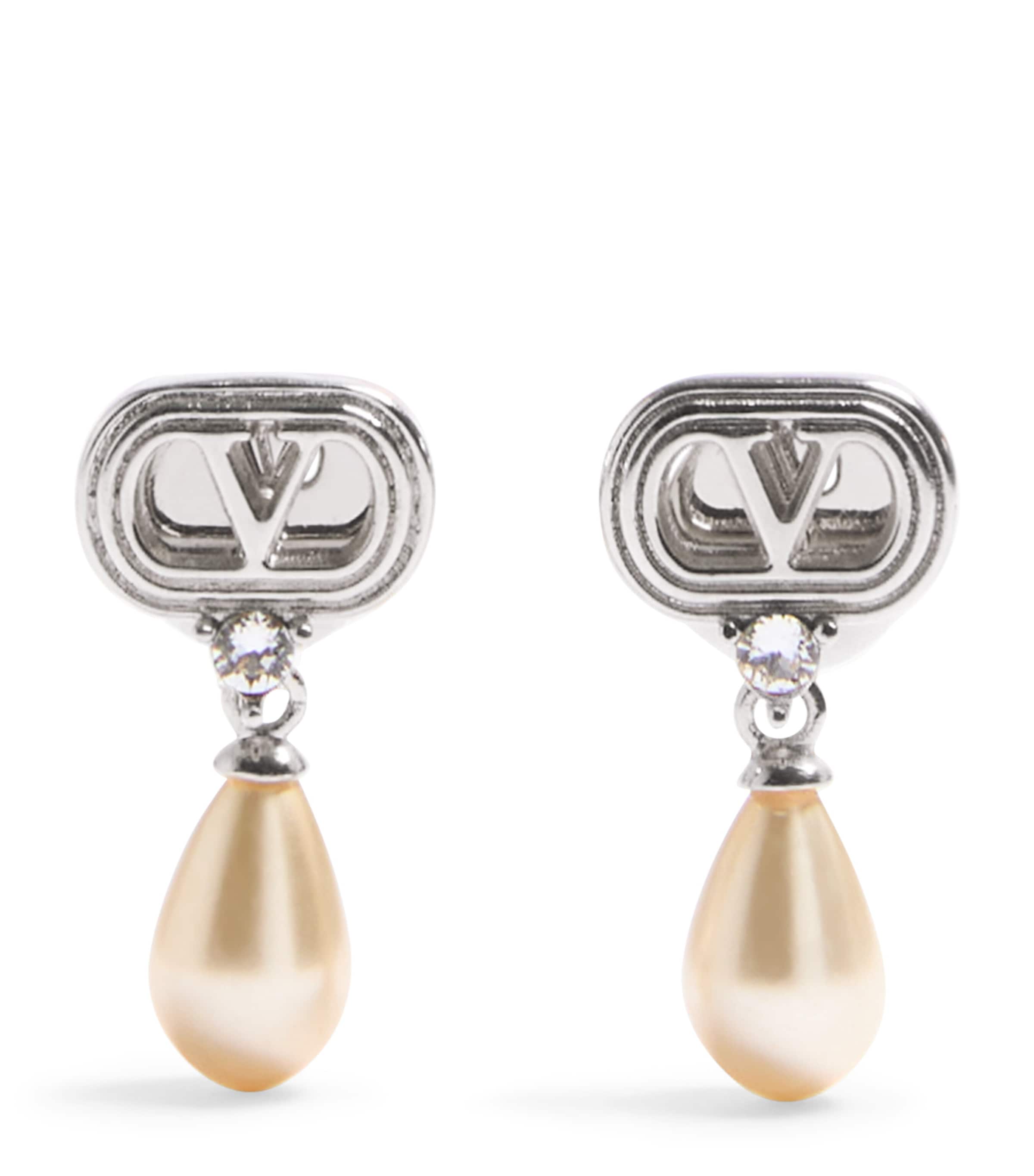 Crystal-Embellished Ovalette Earrings