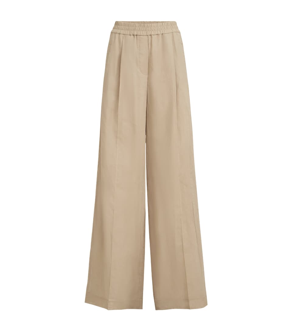 Cotton Organza Wide-Leg Trousers