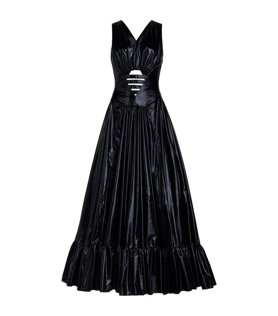 Alaïa Womens Cut-Out Deesse Midi Dress Black