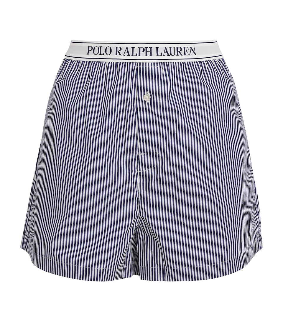 Polo Ralph Lauren Womens Stripe Pyjama Shorts Wht Cloud Blue