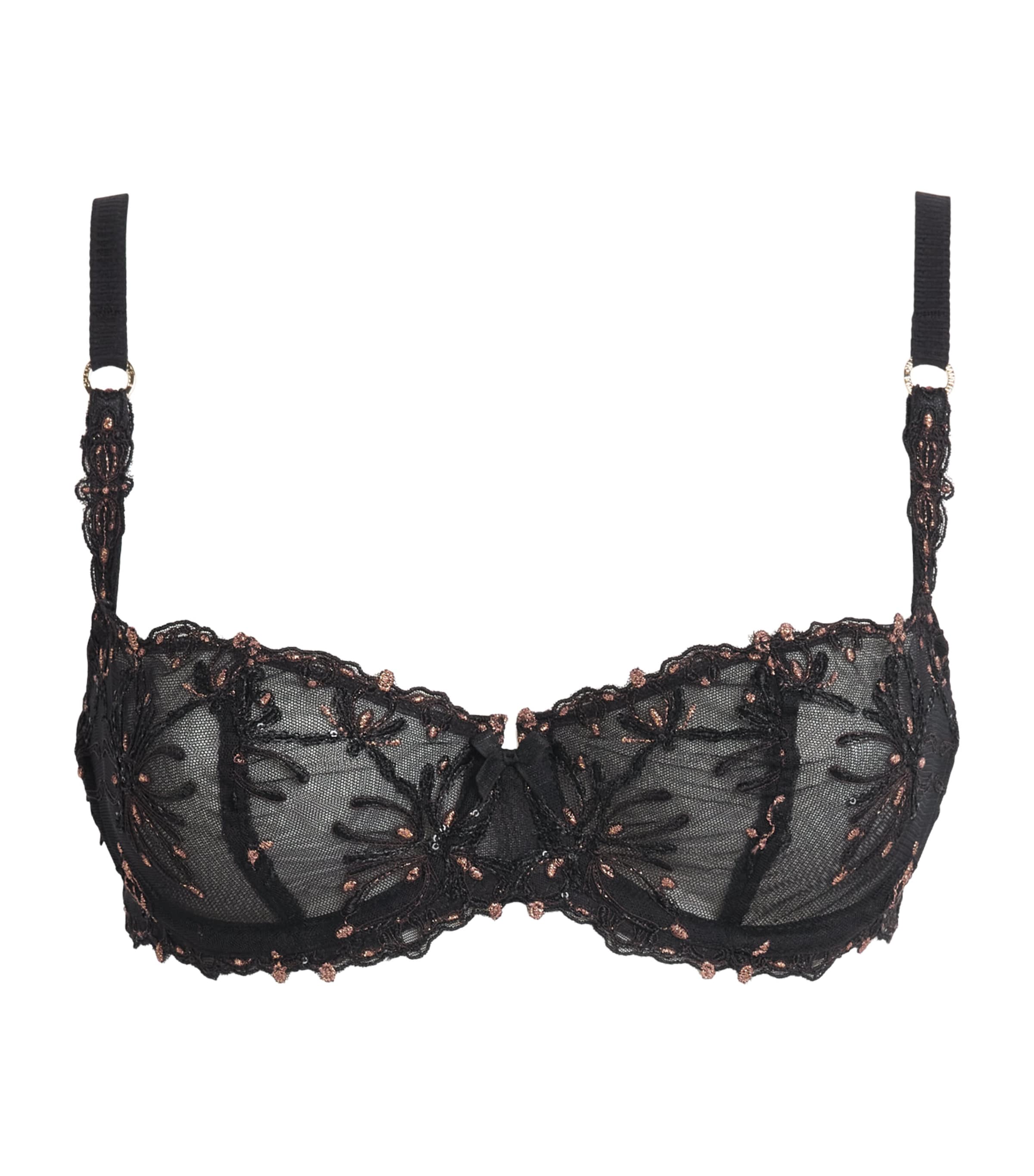 Chantelle Womens Champs Élysées Balconette Bra Dazzling Black