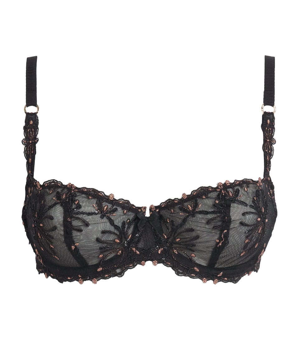 Chantelle Womens Champs Élysées Balconette Bra Dazzling Black