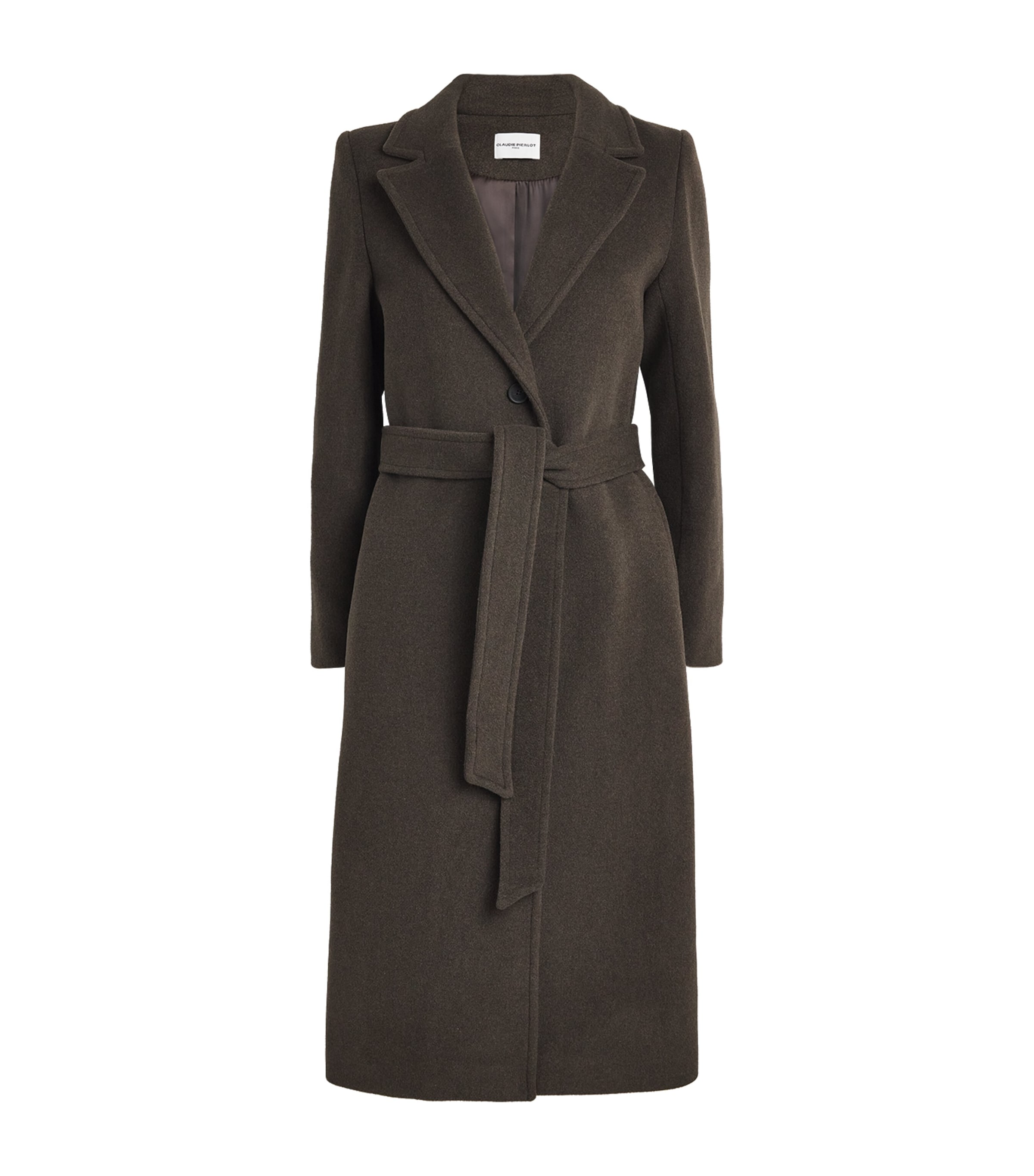 Wool-Blend Belted Overcoat