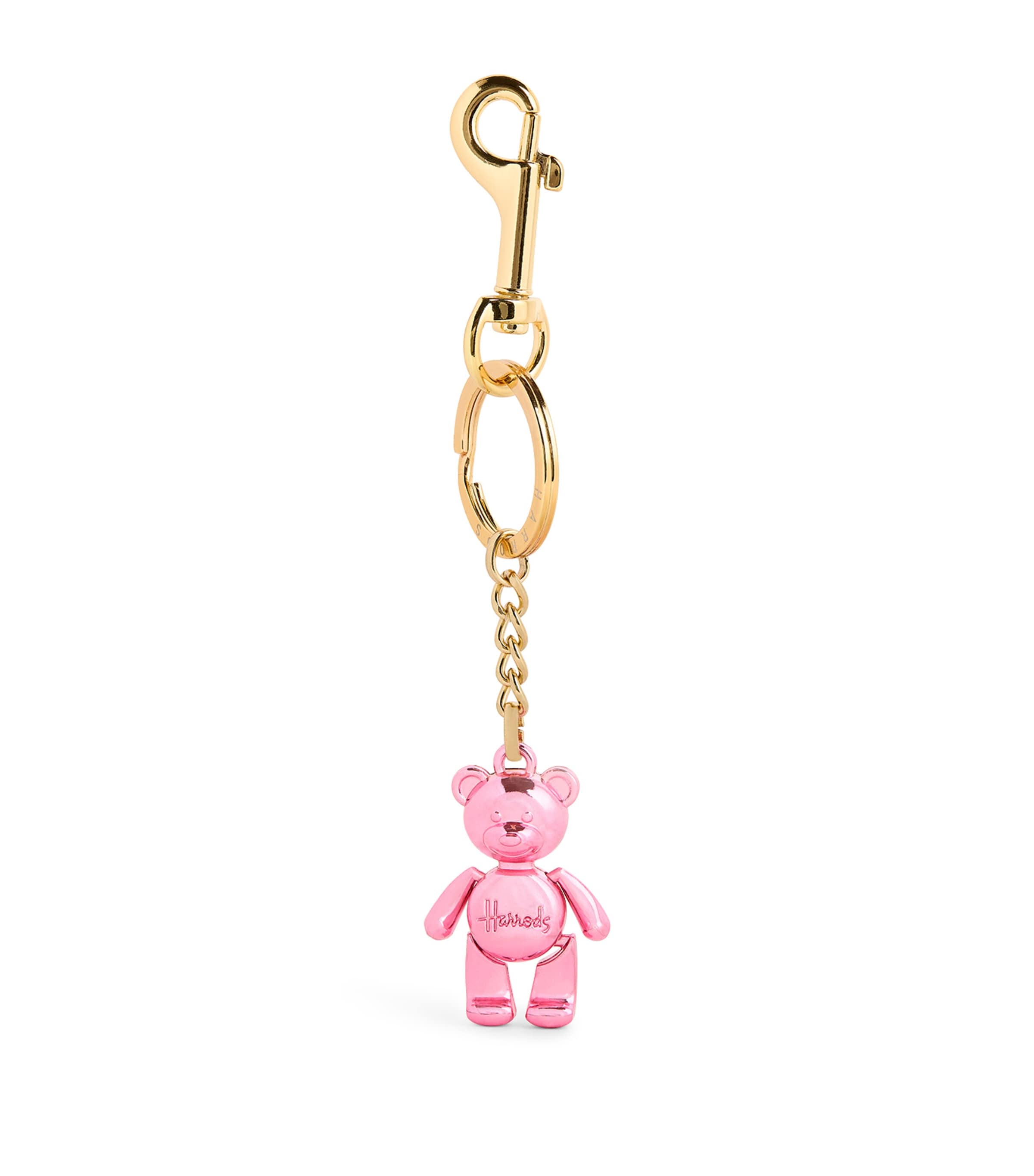 Harrods Jointed Bear Keyring Pink