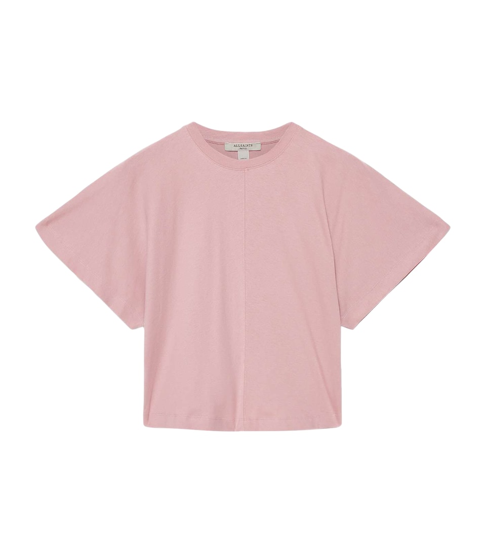 AllSaints Womens Organic Cotton Eden Artia T-Shirt Woodrose Pink