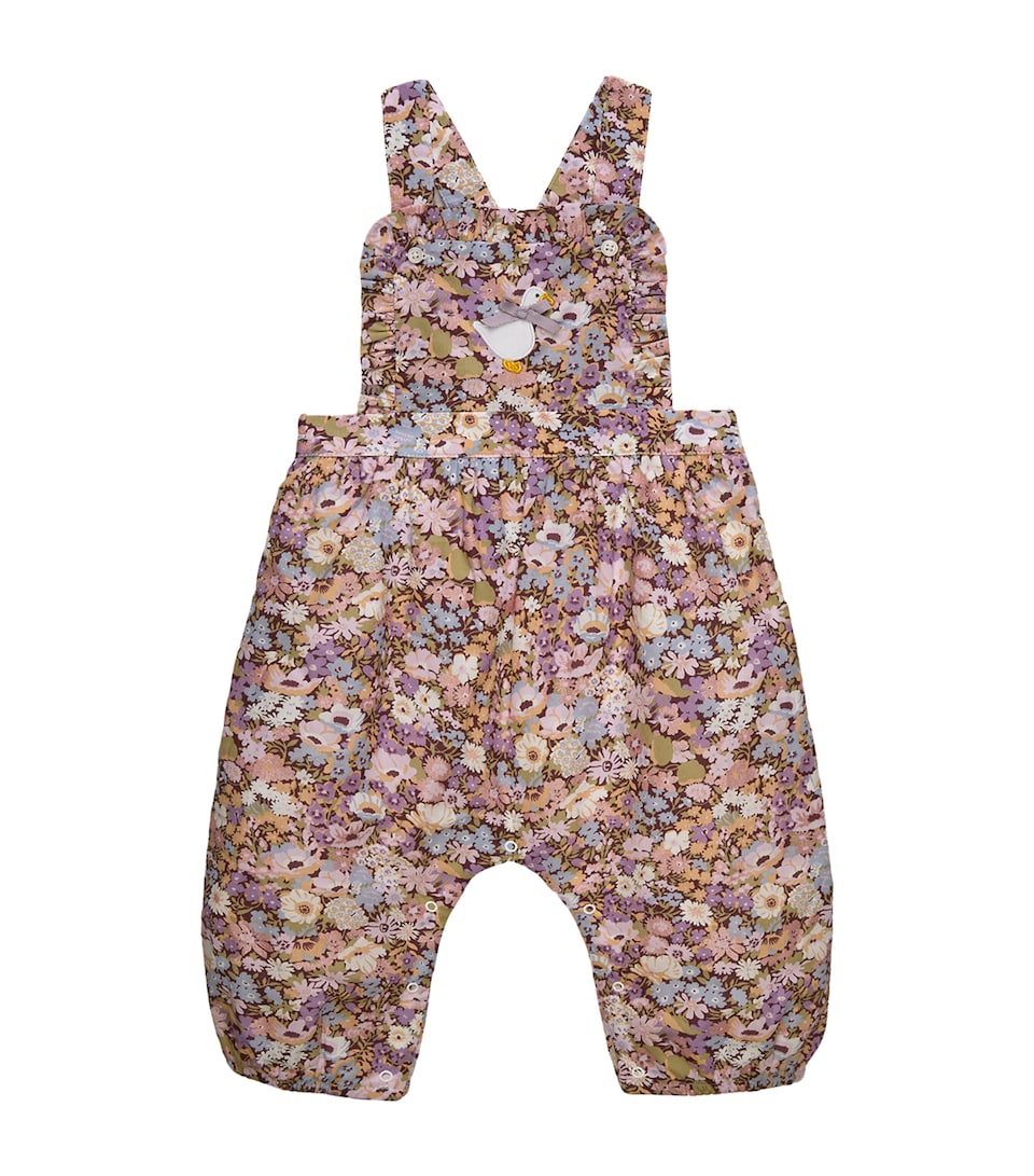 Trotters Cotton Floral Print Dungarees (6-24 Months)
