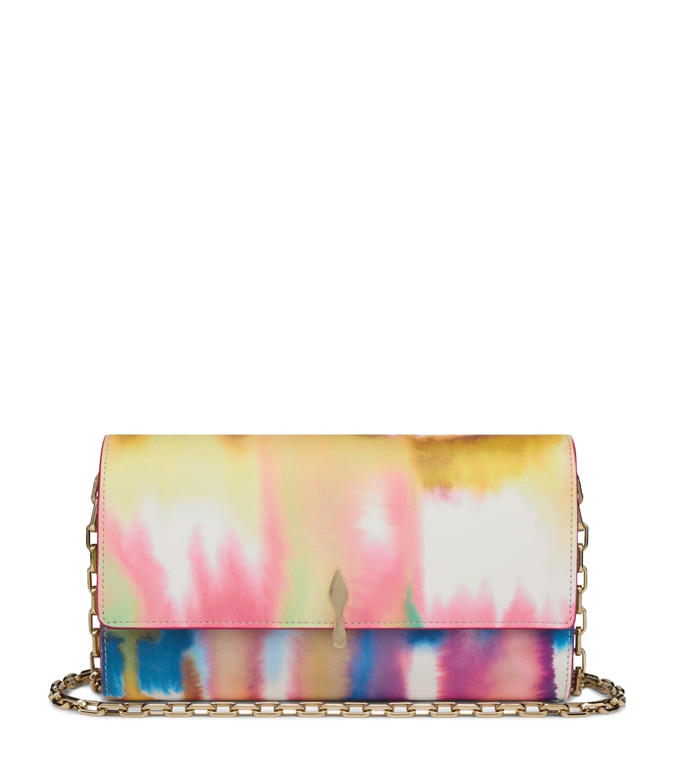 Christian Louboutin Bettina Leather Tie-Dye Chain Wallet