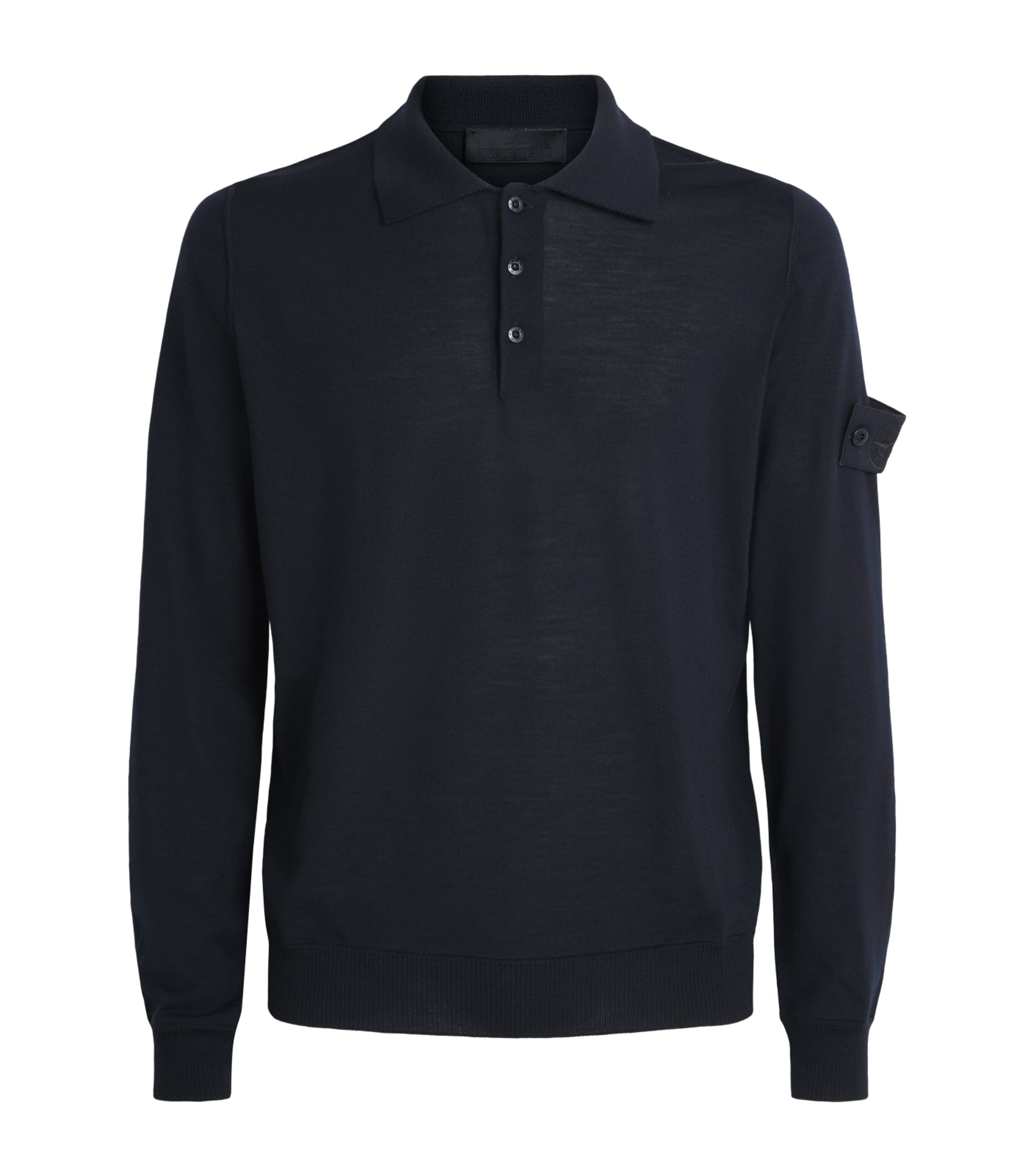 Stone Island Mens Virgin Wool Ghost Polo Sweater