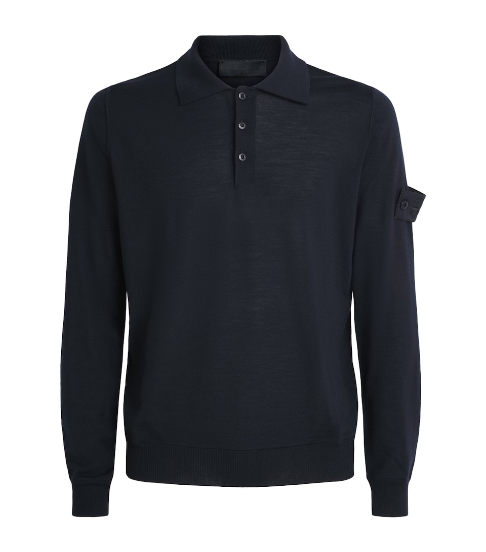 Stone Island Mens Virgin Wool Ghost Polo Sweater