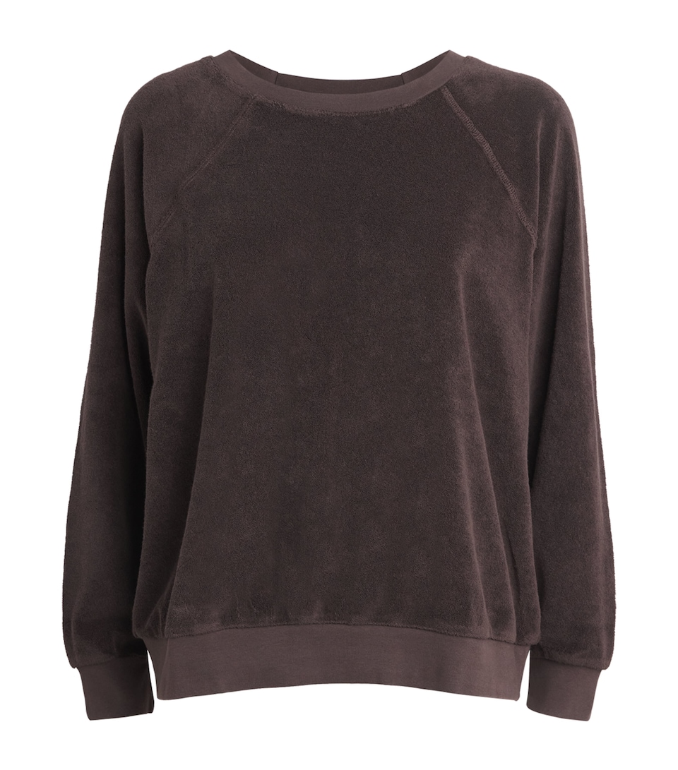 Suzie Kondi Womens Cotton-Blend Samos Sweatshirt Truffle