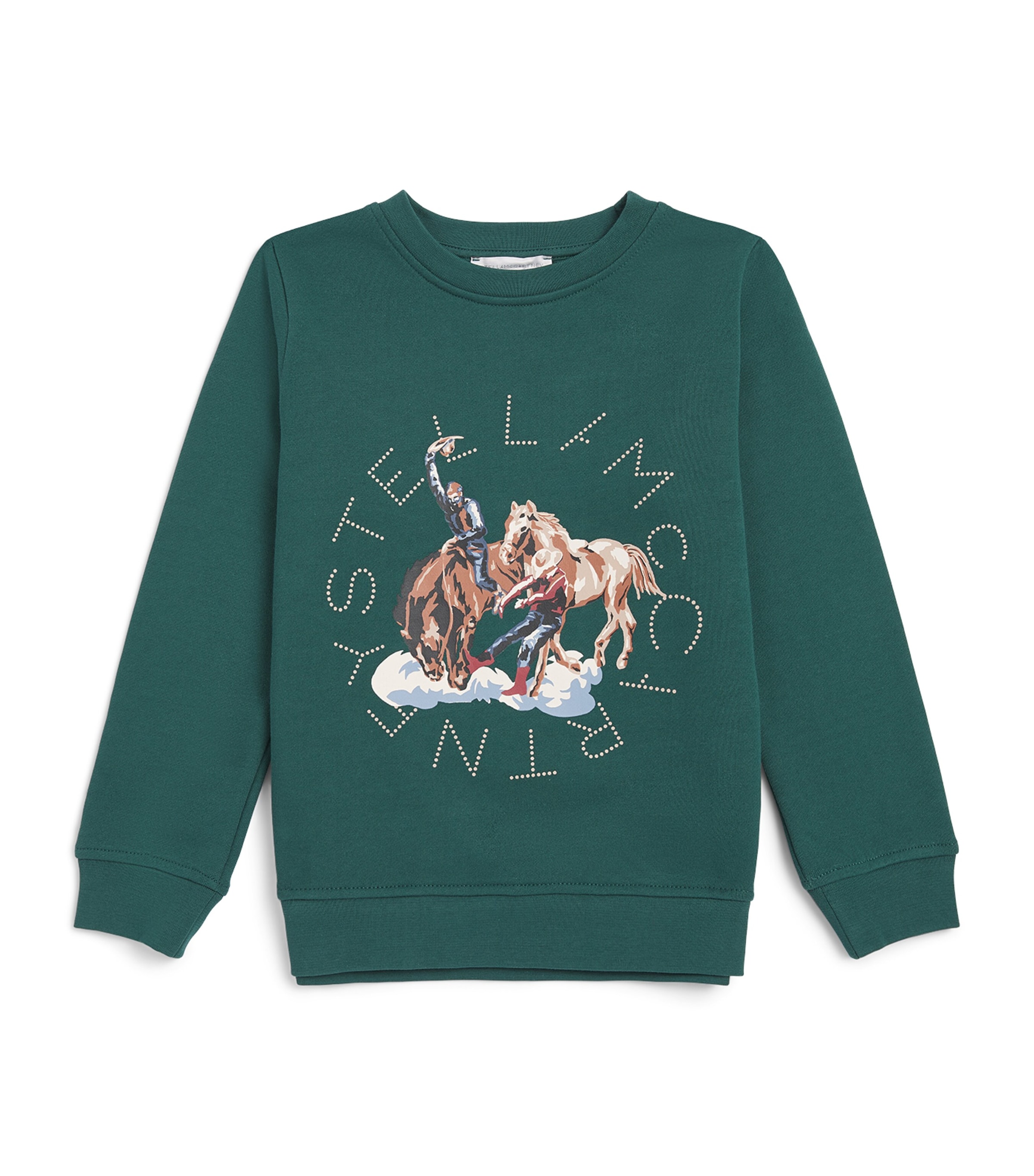 Stella McCartney Kids Organic Cotton Cowboy Sweatshirt (2-14 Years) Green