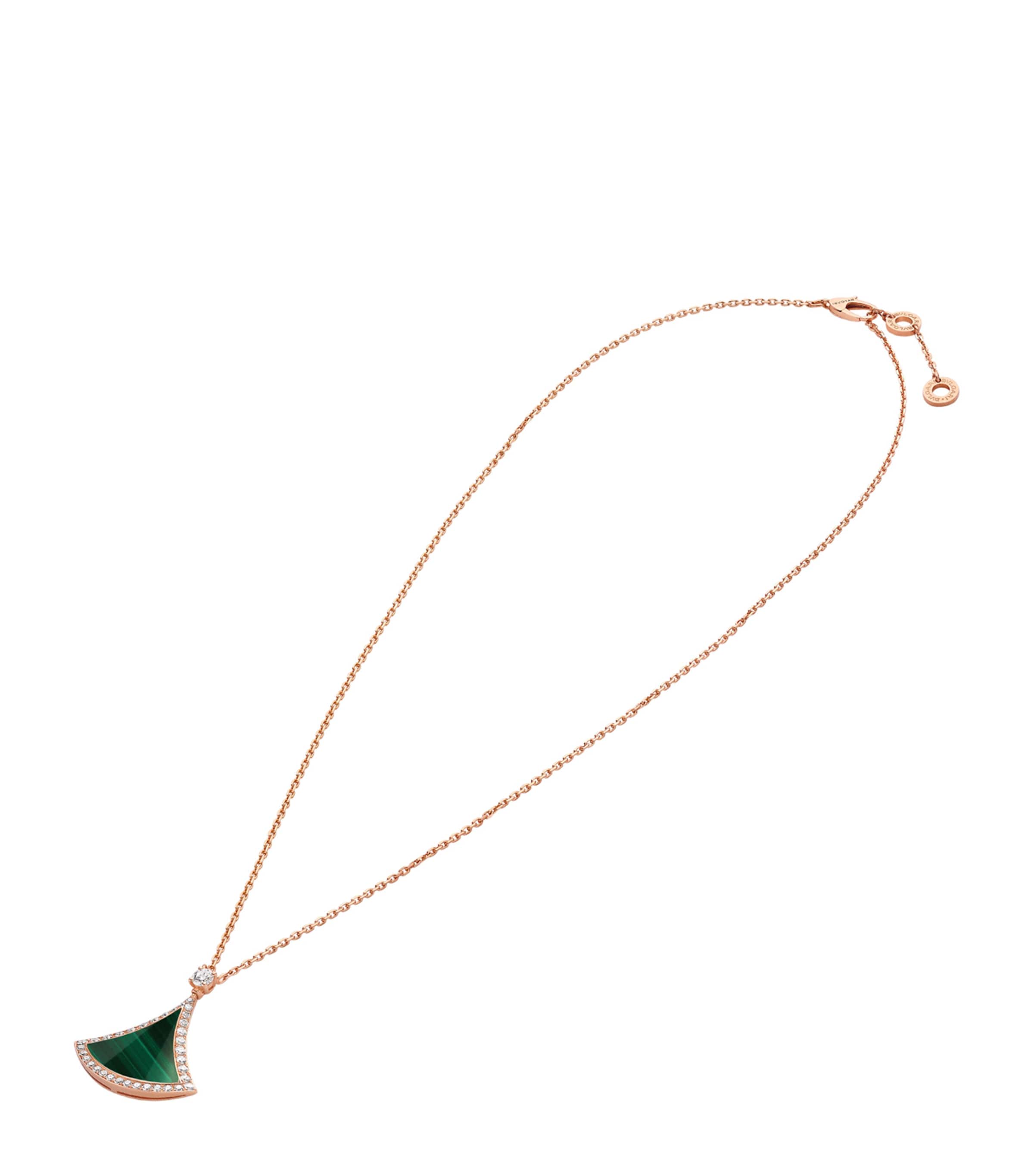 Bvlgari Rose Gold, Malachite and Diamond Divas' Dream Necklace Pink Gold