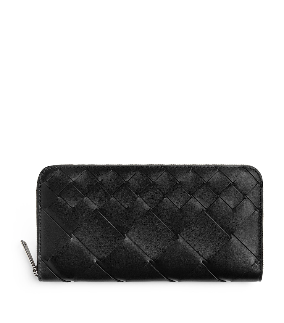 Intrecciato Zip-Around Wallet