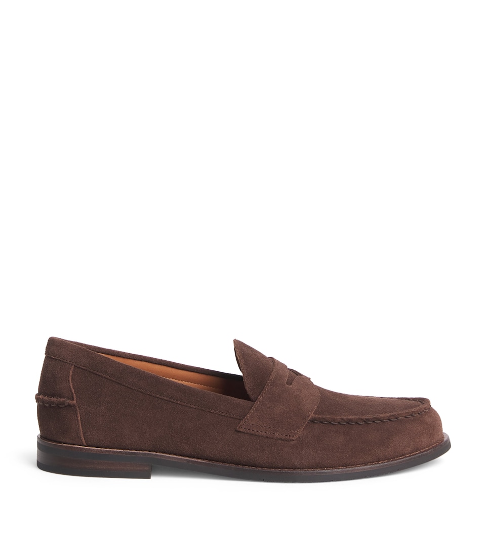 Polo Ralph Lauren Suede Alston Penny Loafers Dark Brown