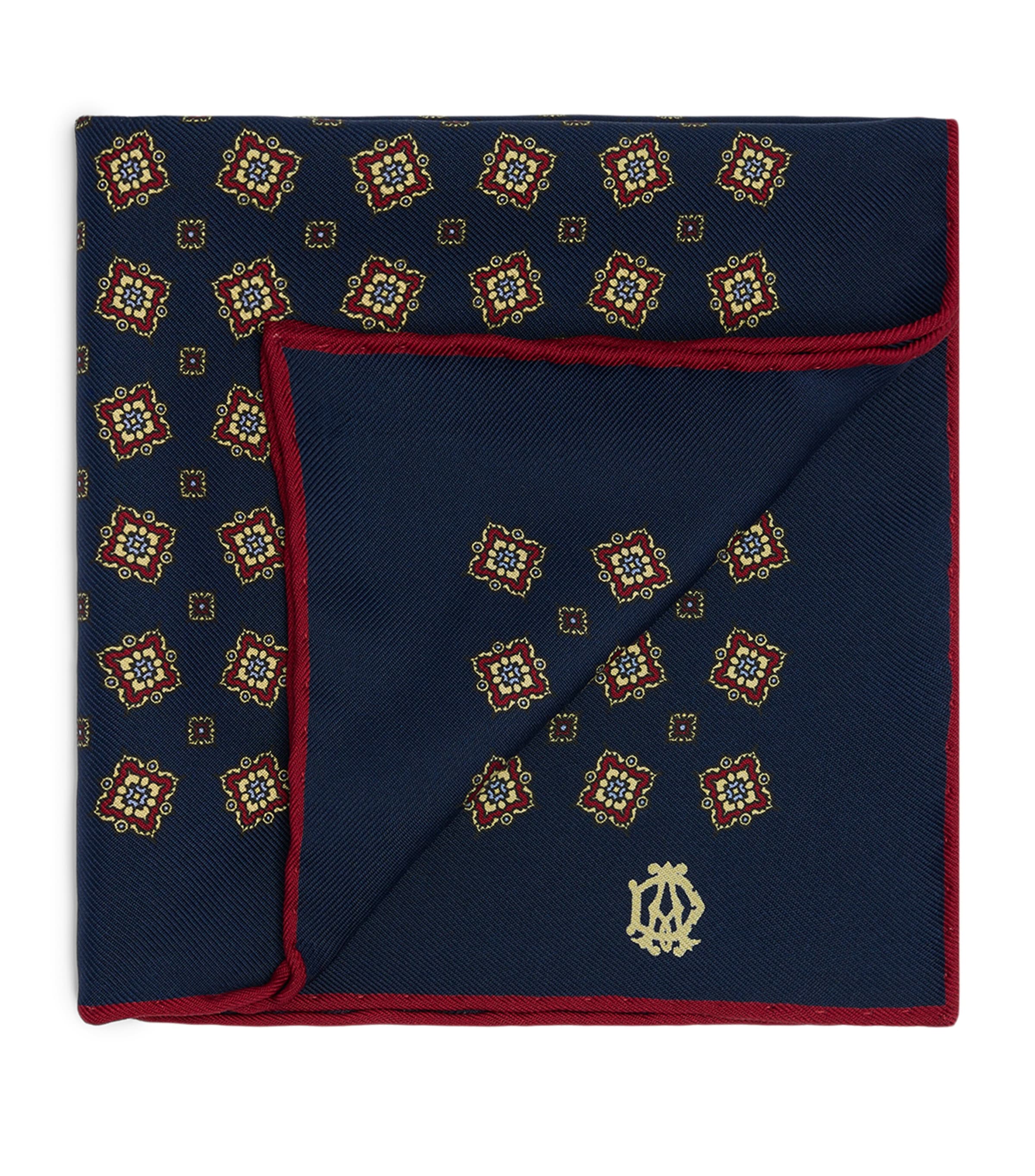 Mulberry Silk Rose Pocket Square
