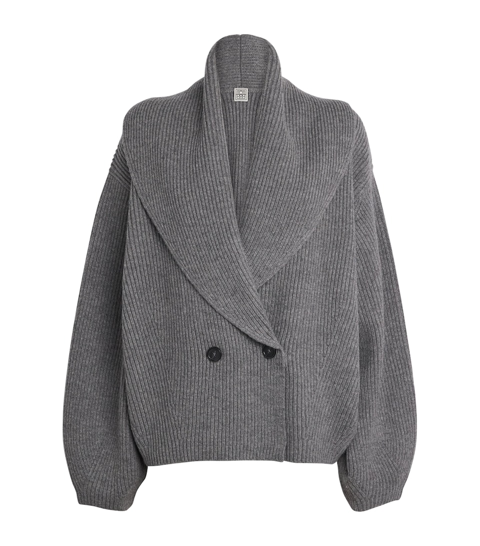 Wool-Blend Shawl Cardigan