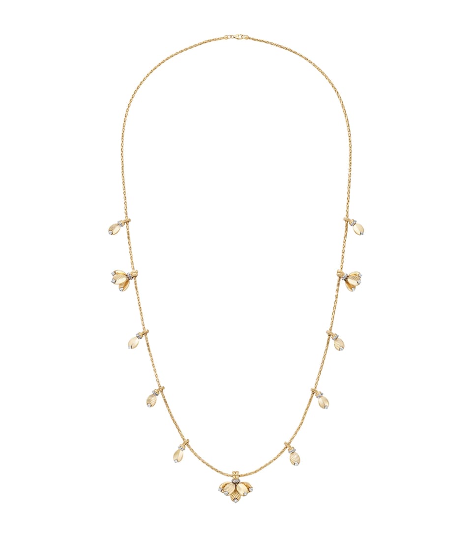 Yellow Gold and Diamond Grain de Café Necklace