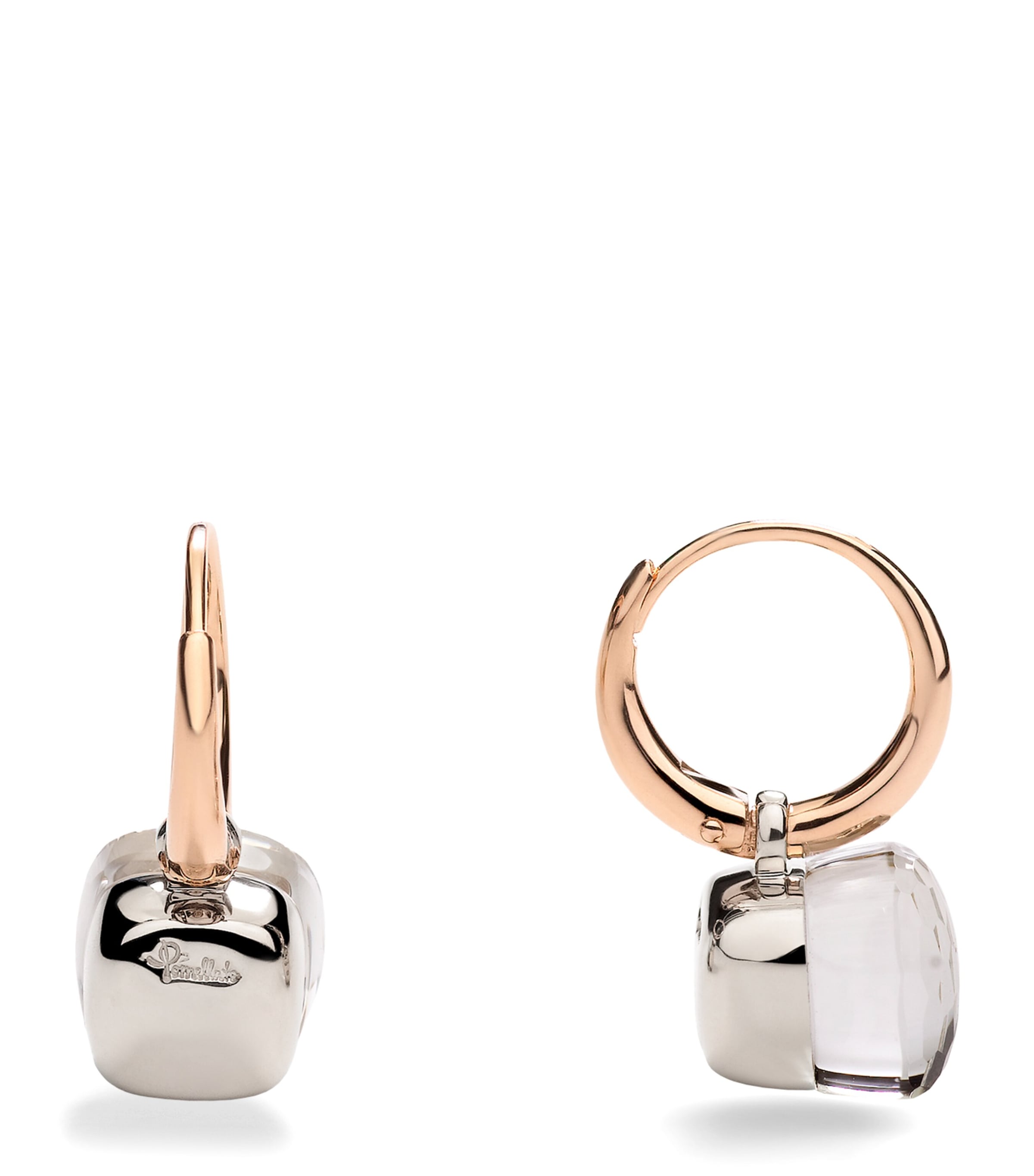 Pomellato Rose Gold and Topaz Petit Nudo Drop Earrings