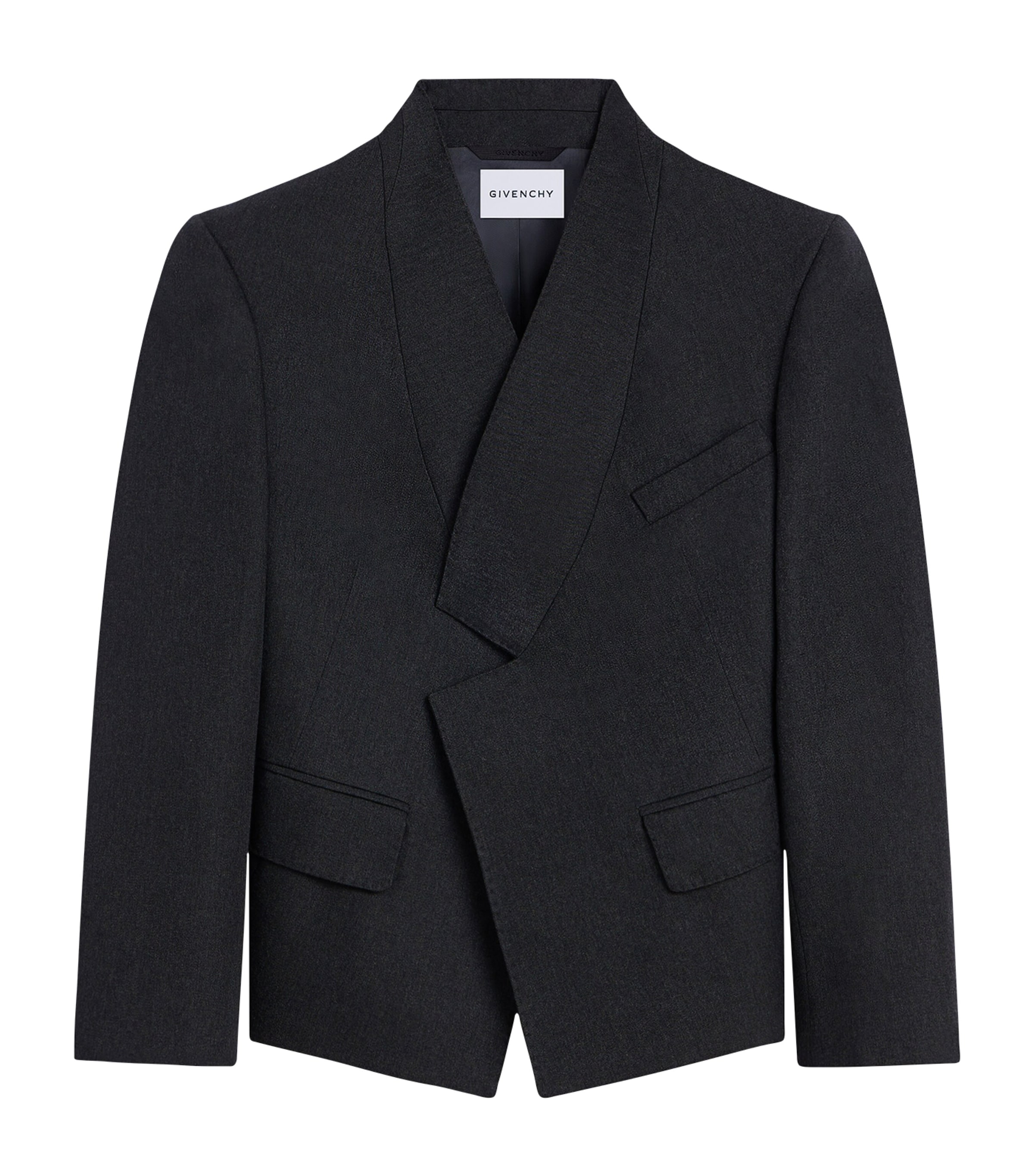 Givenchy Womens Wool Reverse Lapel Blazer