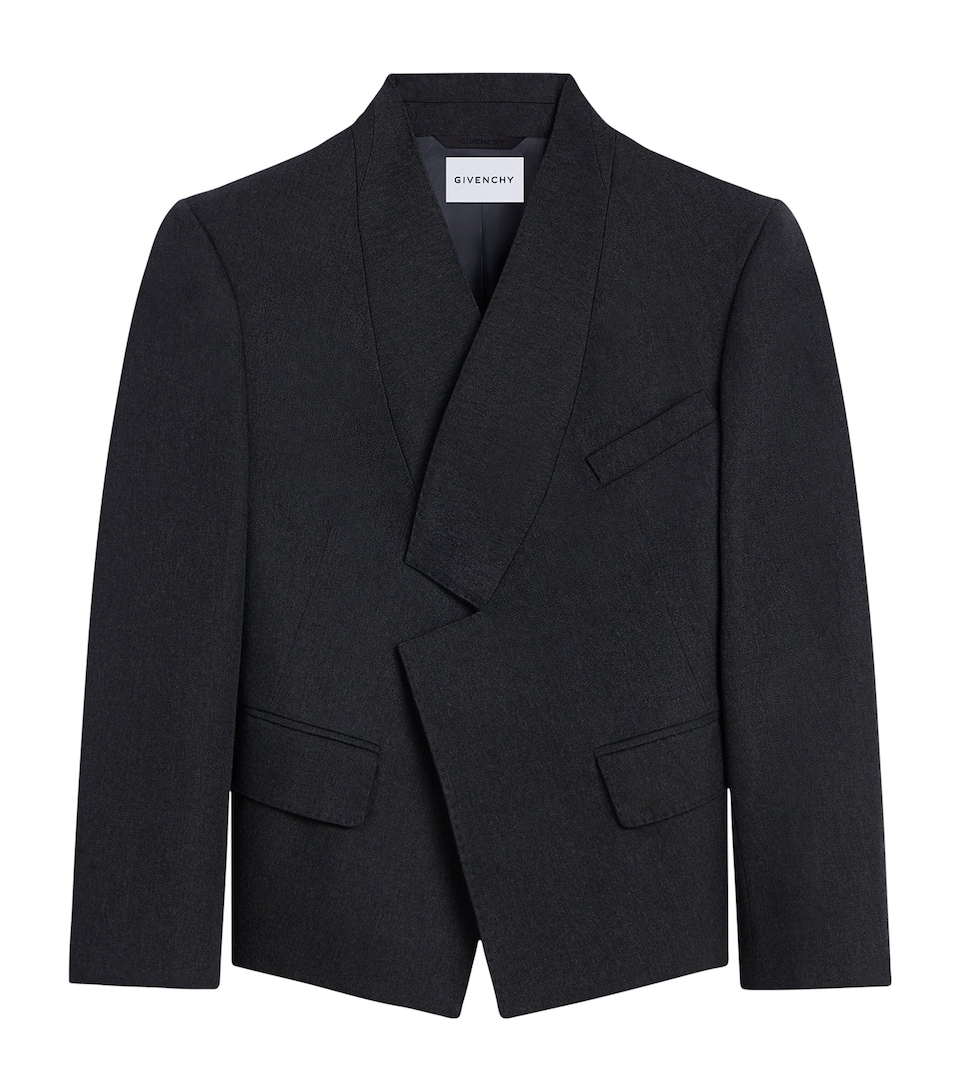 Givenchy Womens Wool Reverse Lapel Blazer