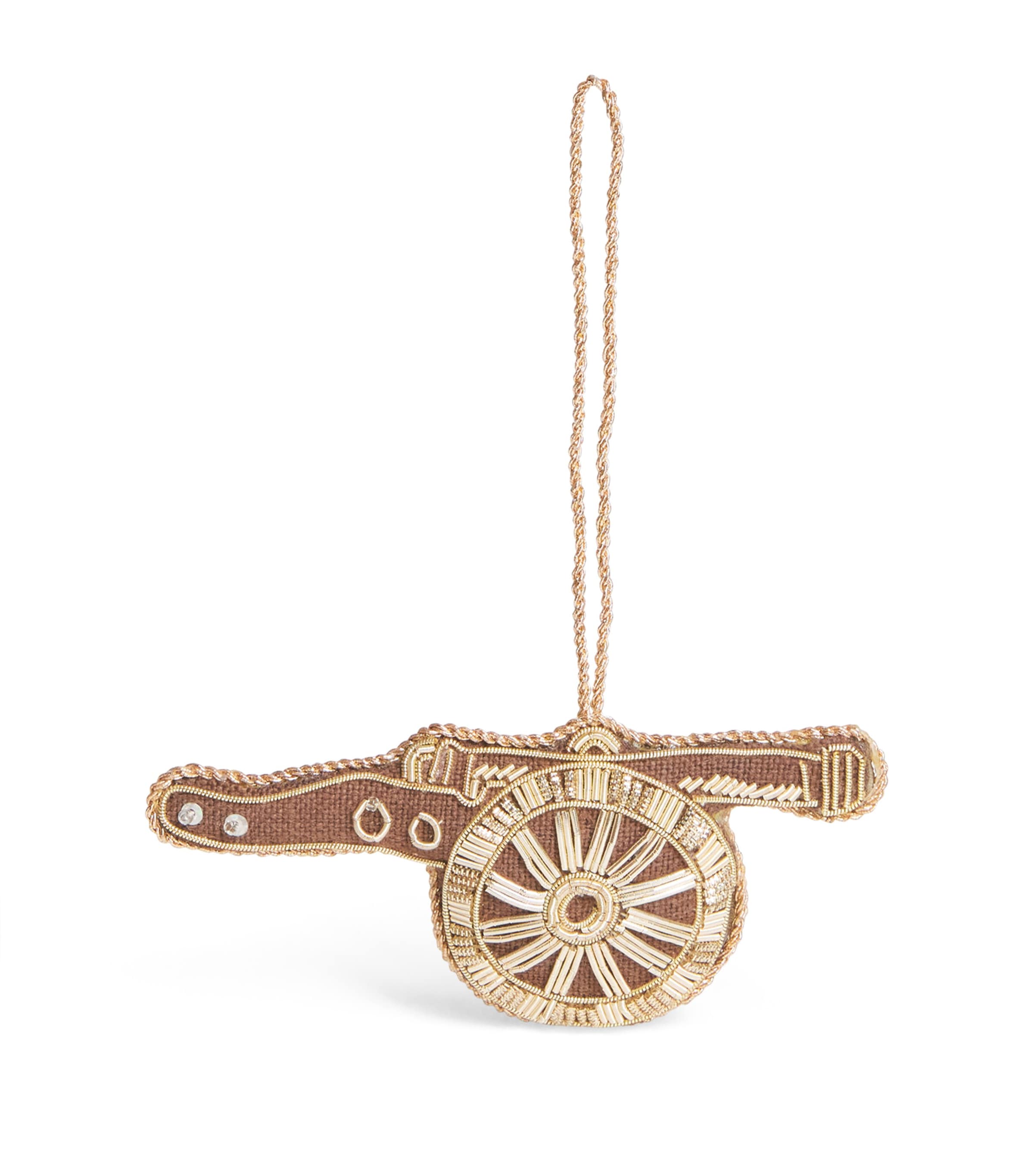 Katie Larmour Embellished Cannon Tree Decoration Brown