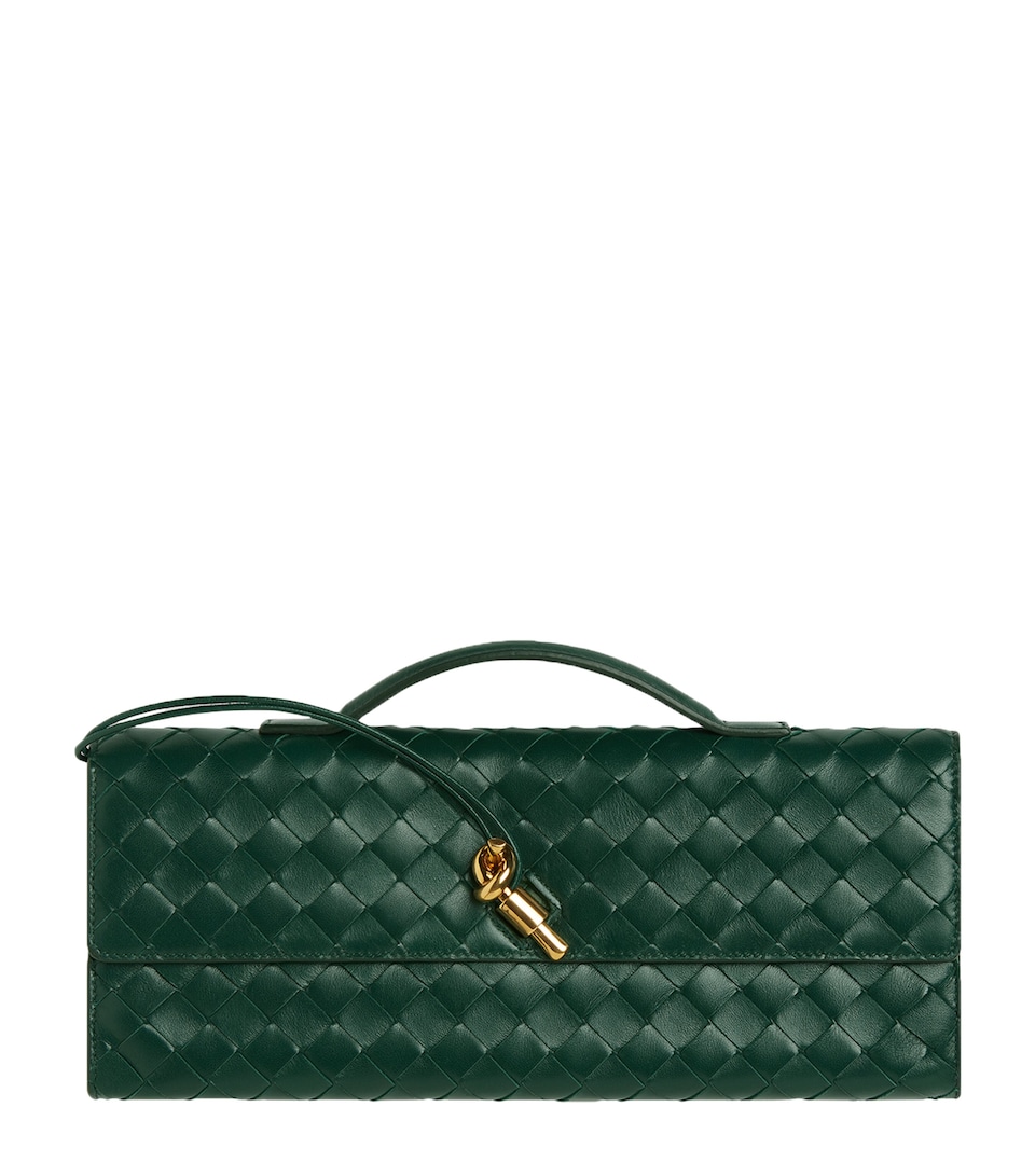 Bottega Veneta Intrecciato Leather Andiamo Clutch Bag
