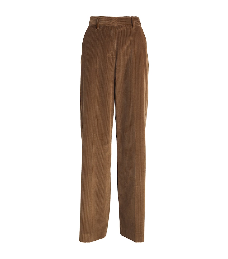 Cotton Corduroy Wide-Leg Trousers