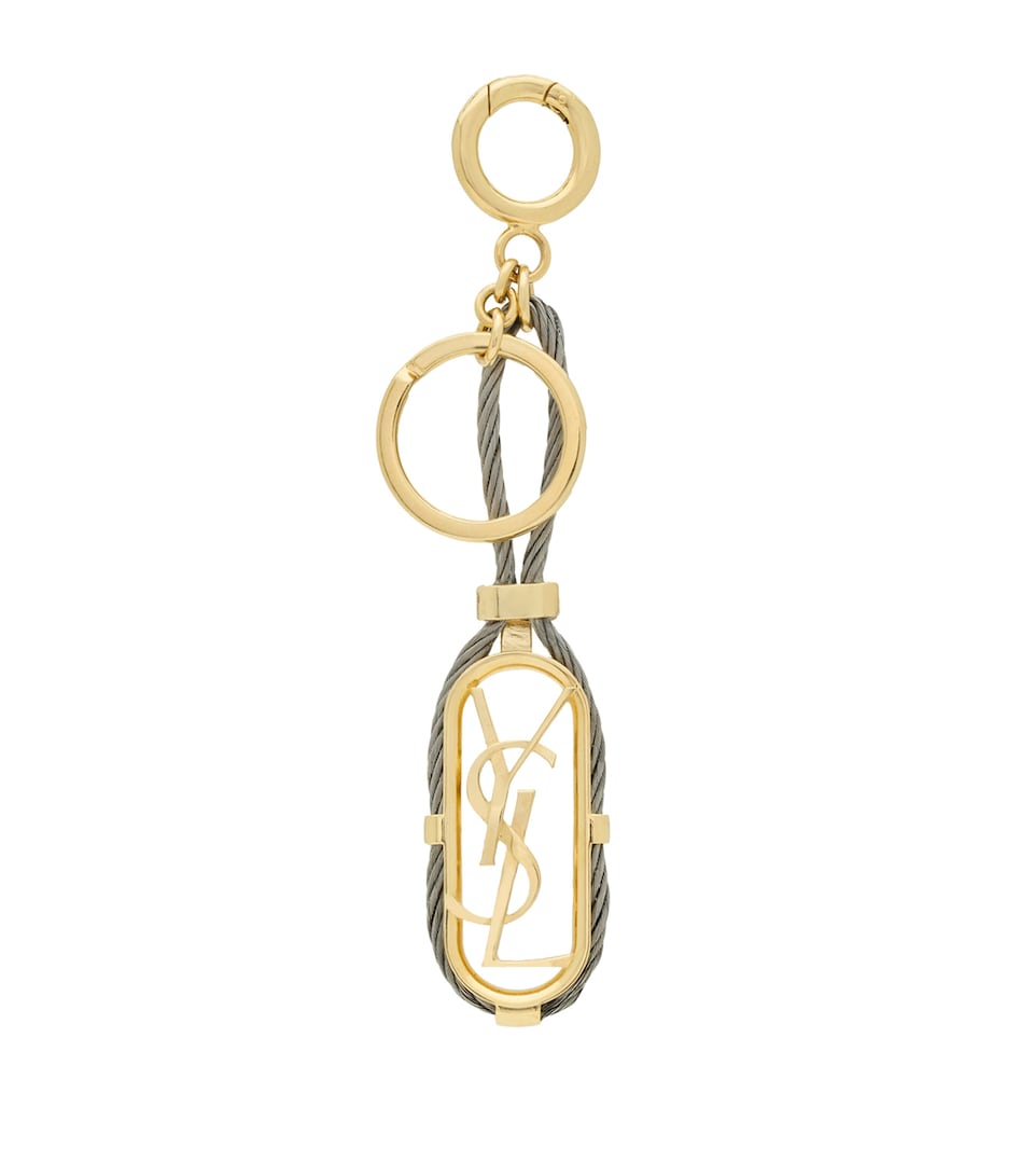 Saint Laurent Cable-Detail Cassandre Bag Charm