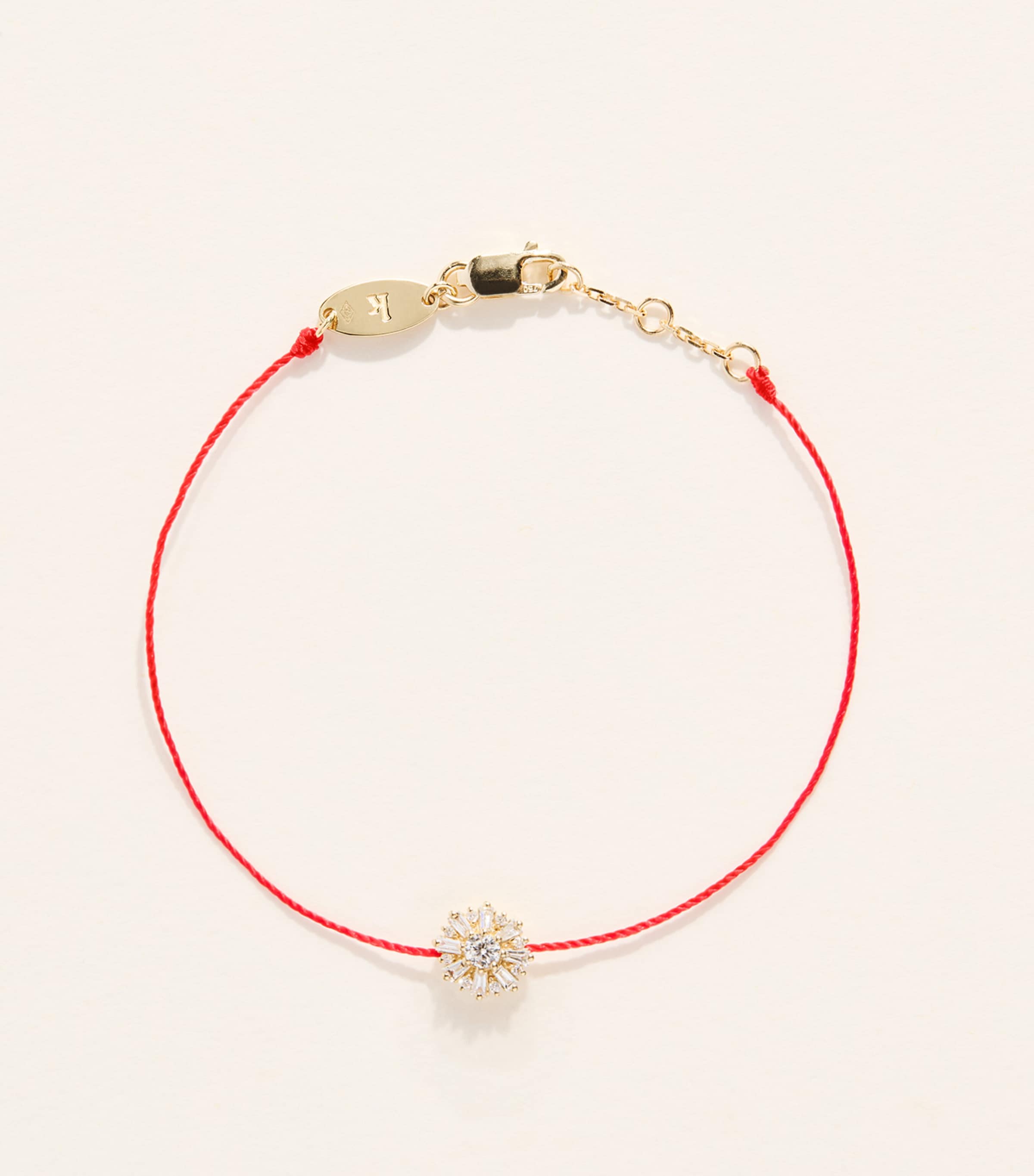 Redline Yellow Gold and Diamond Sol Soleil Bracelet Red