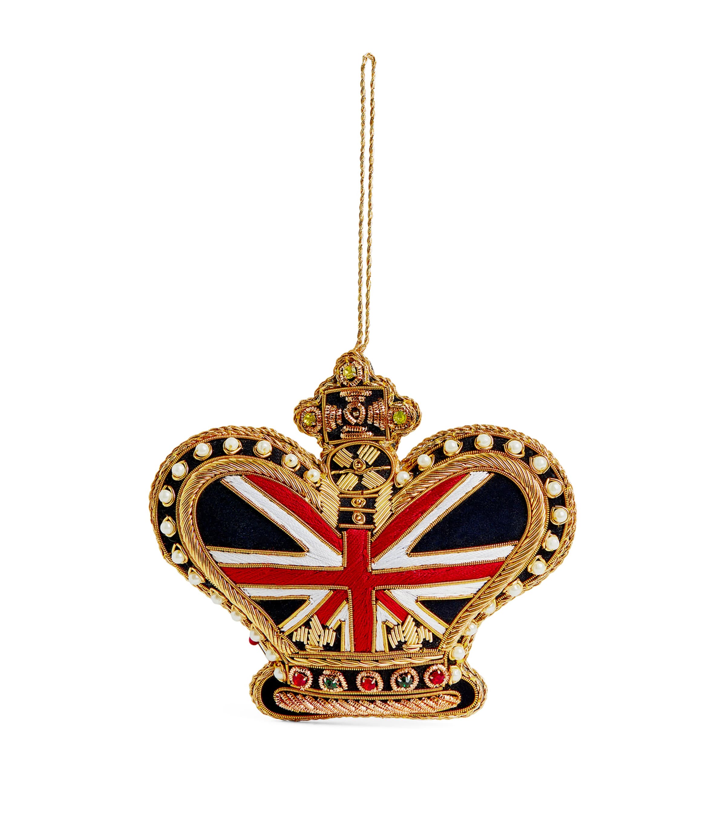 Beaded Crown Tree Decoration