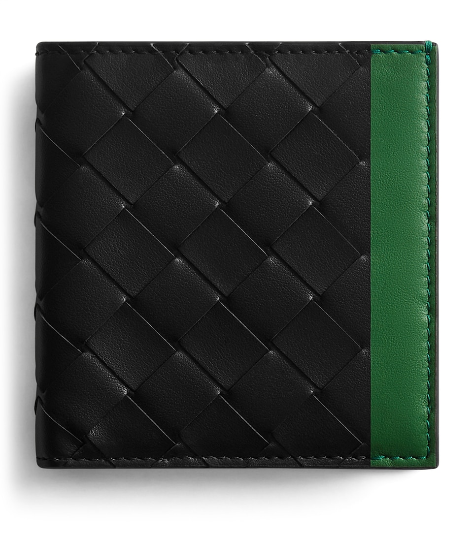 Bottega Veneta Leather Slim Intrecciato Bifold Wallet