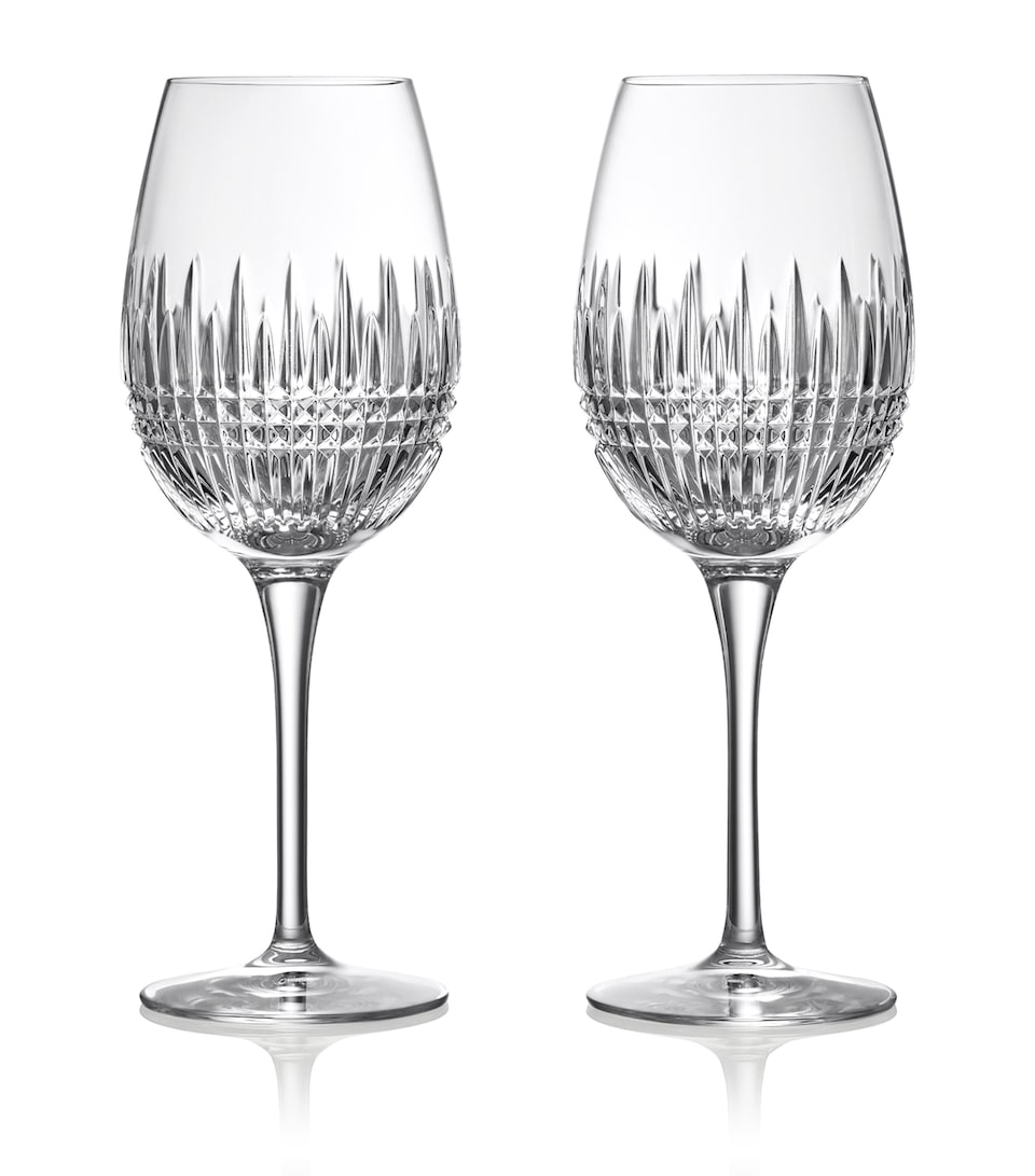 Set of 2 Lismore Diamond Essence Goblet Glasses (660ml)