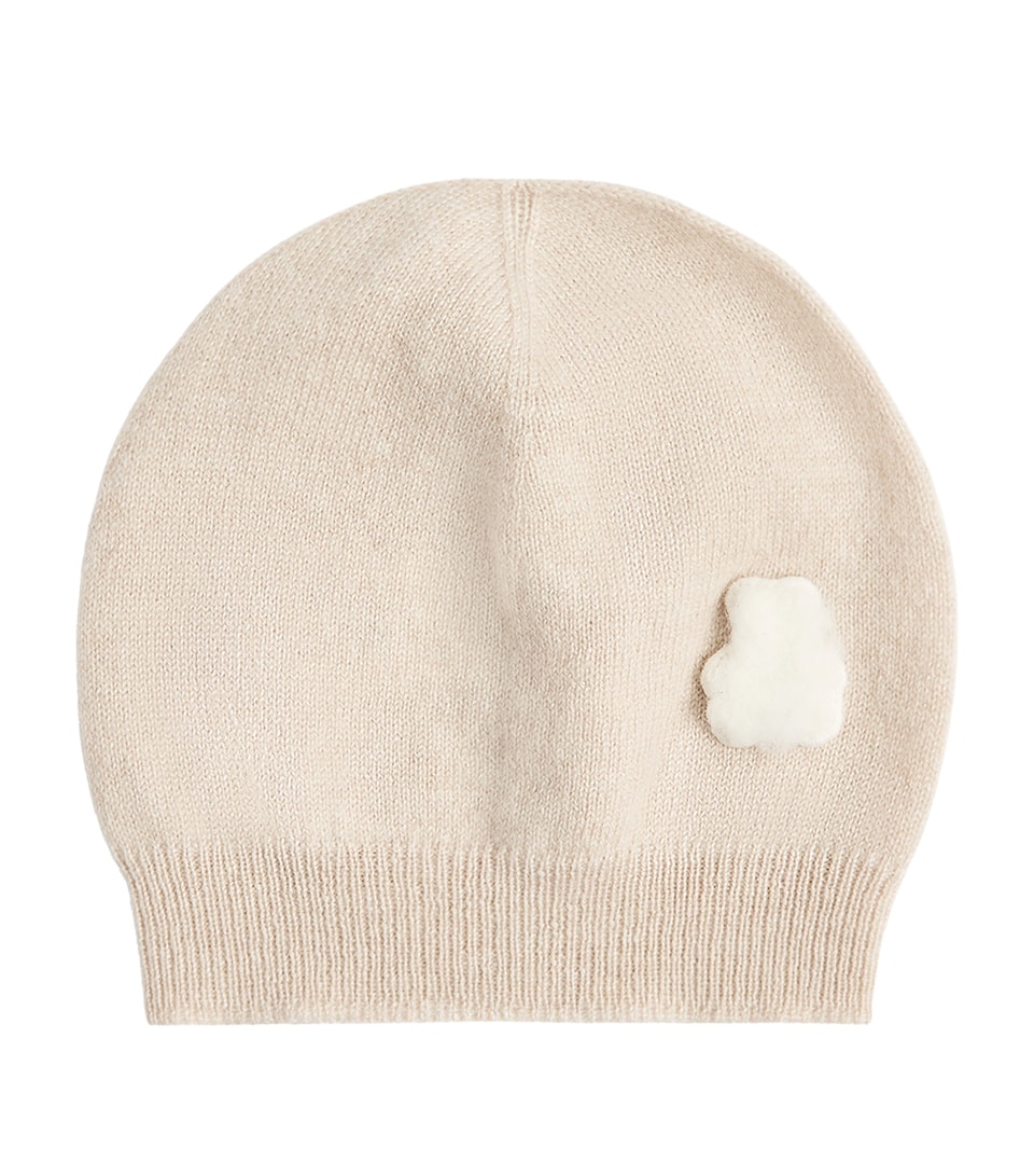 Brunello Cucinelli Kids Cashmere Bernie Bear Hat Beige