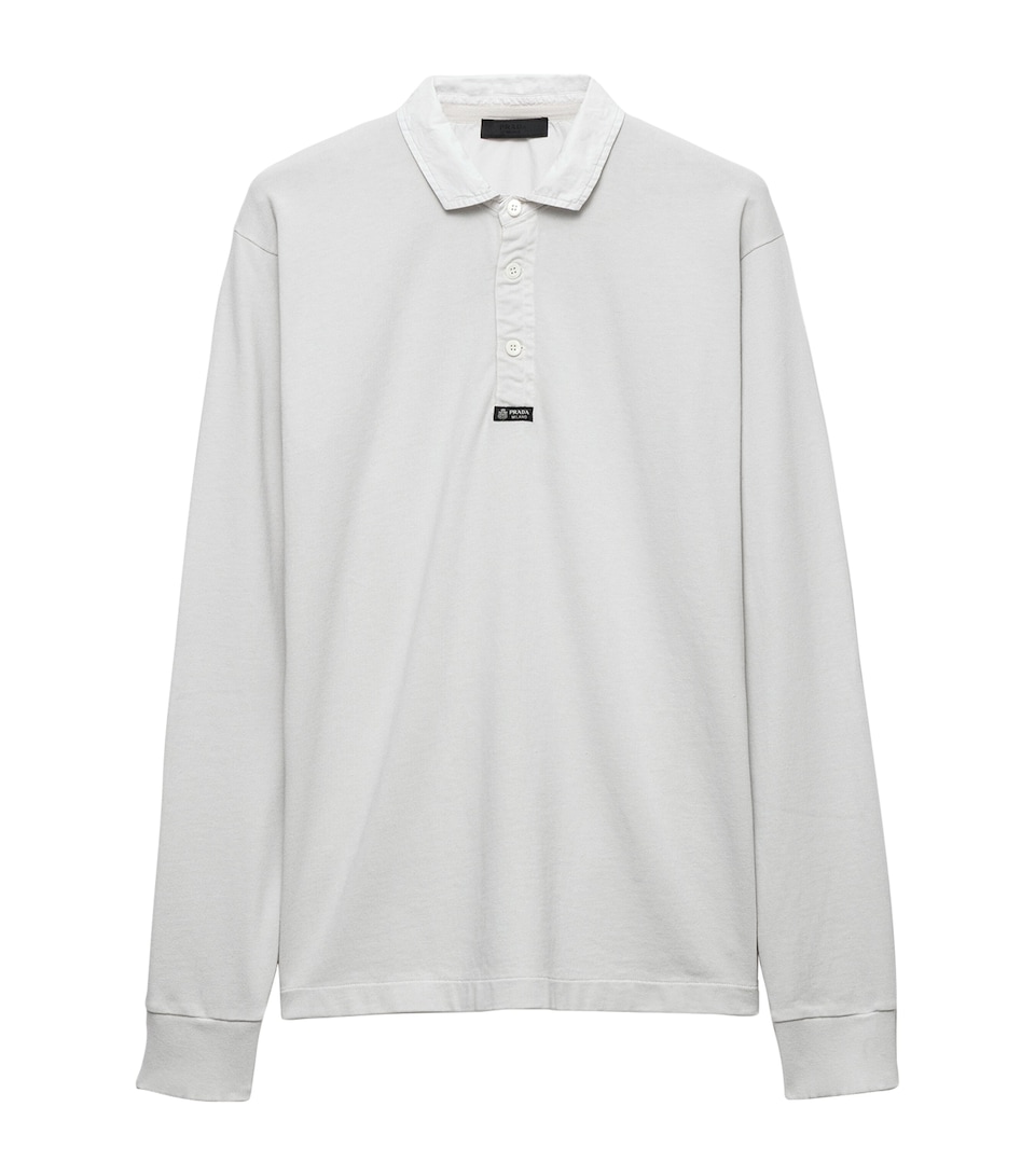 Prada Mens Cotton Rugby Shirt Neutral
