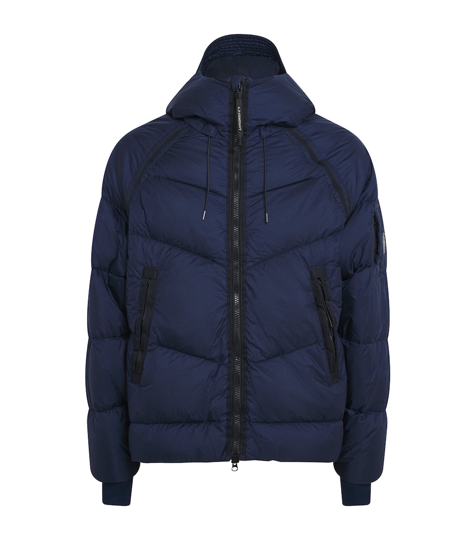 C.P. Company Mens Hooded Puffer Jacket Peacoat Navy