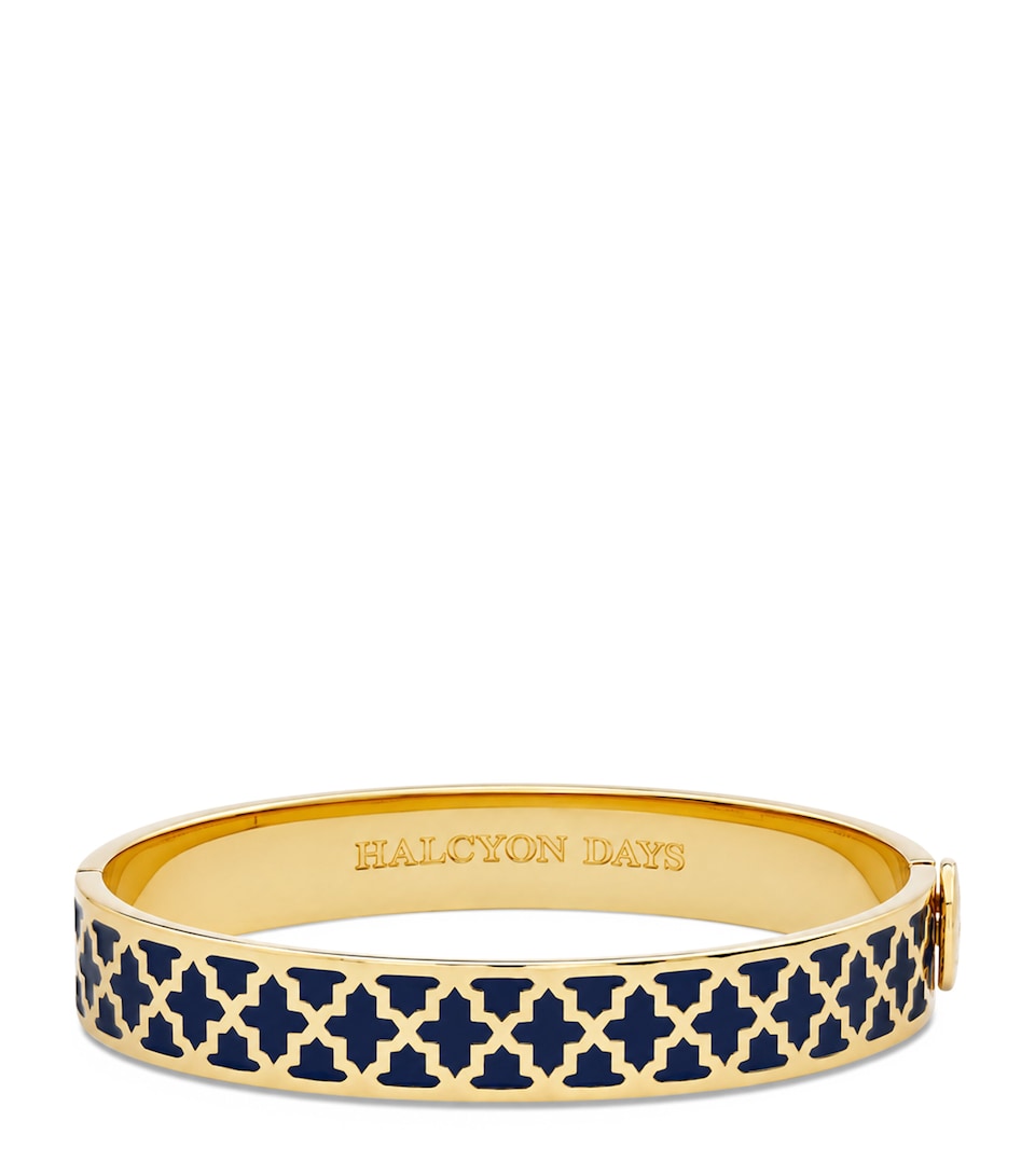 Halcyon Days Gold-Plated Agama Bangle Estate Blue