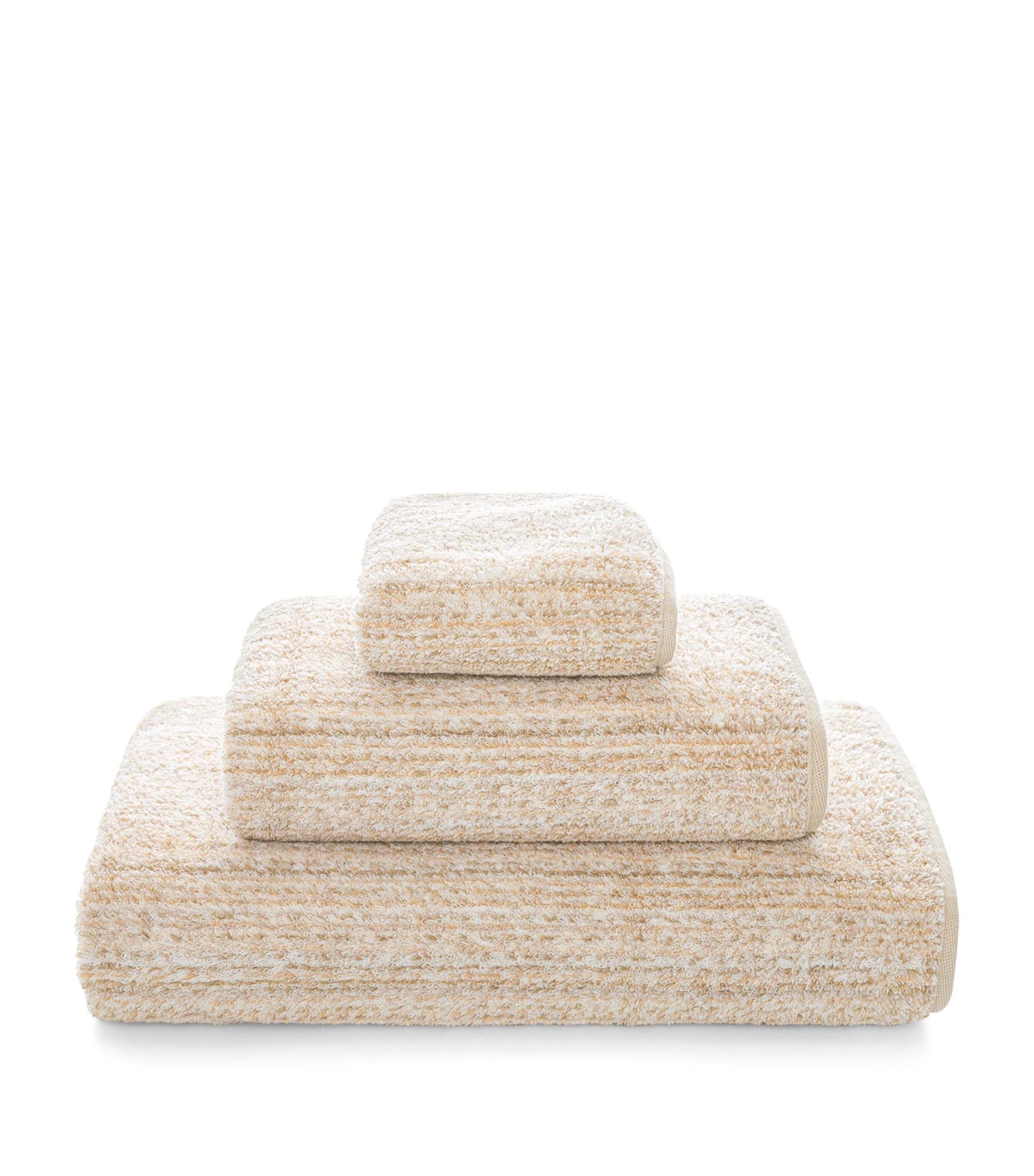 GRACCIOZA Cotton Porto Hand Towel (50cm x 100cm) Snow/fog
