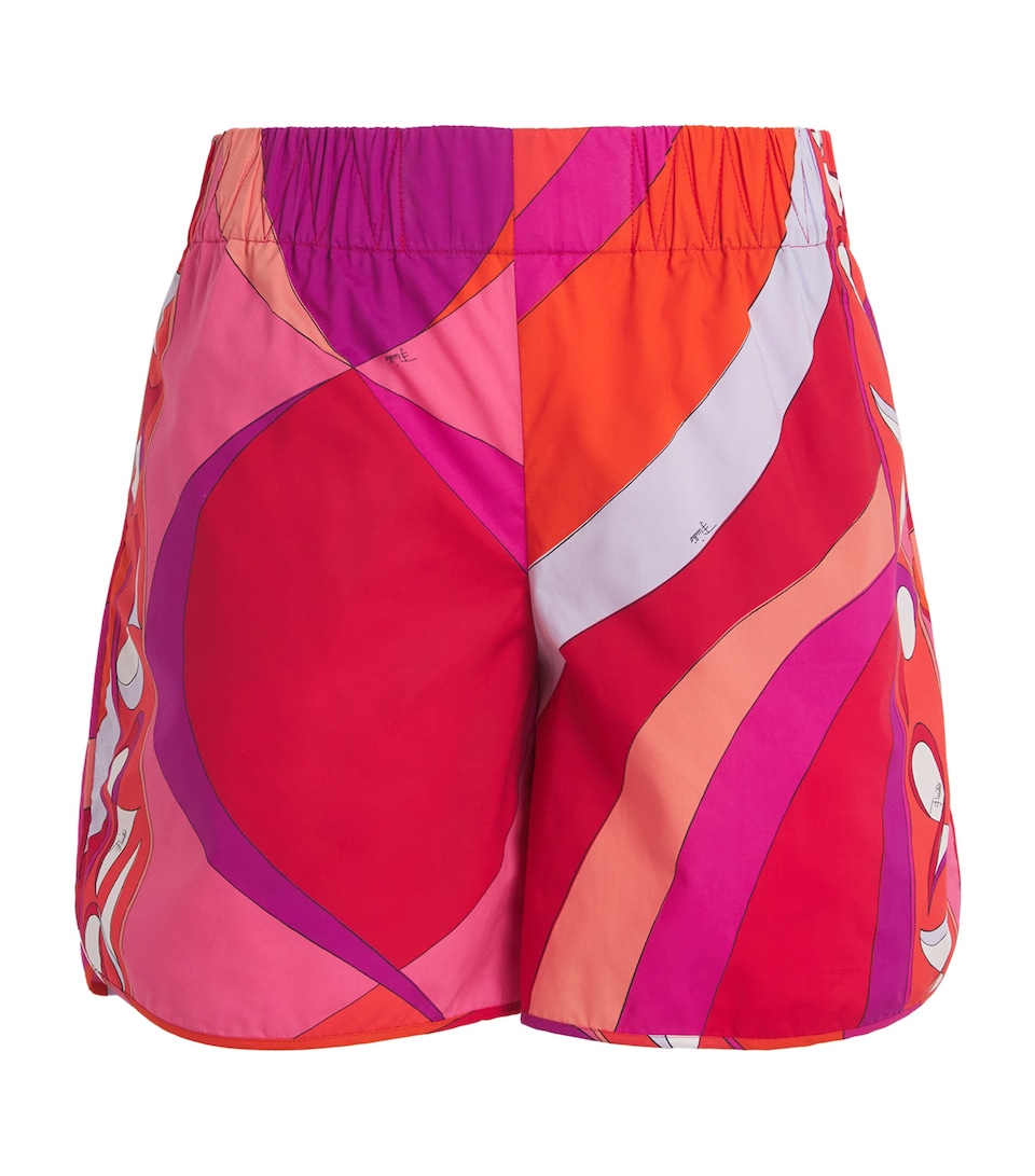 Cotton Marmo Print Shorts