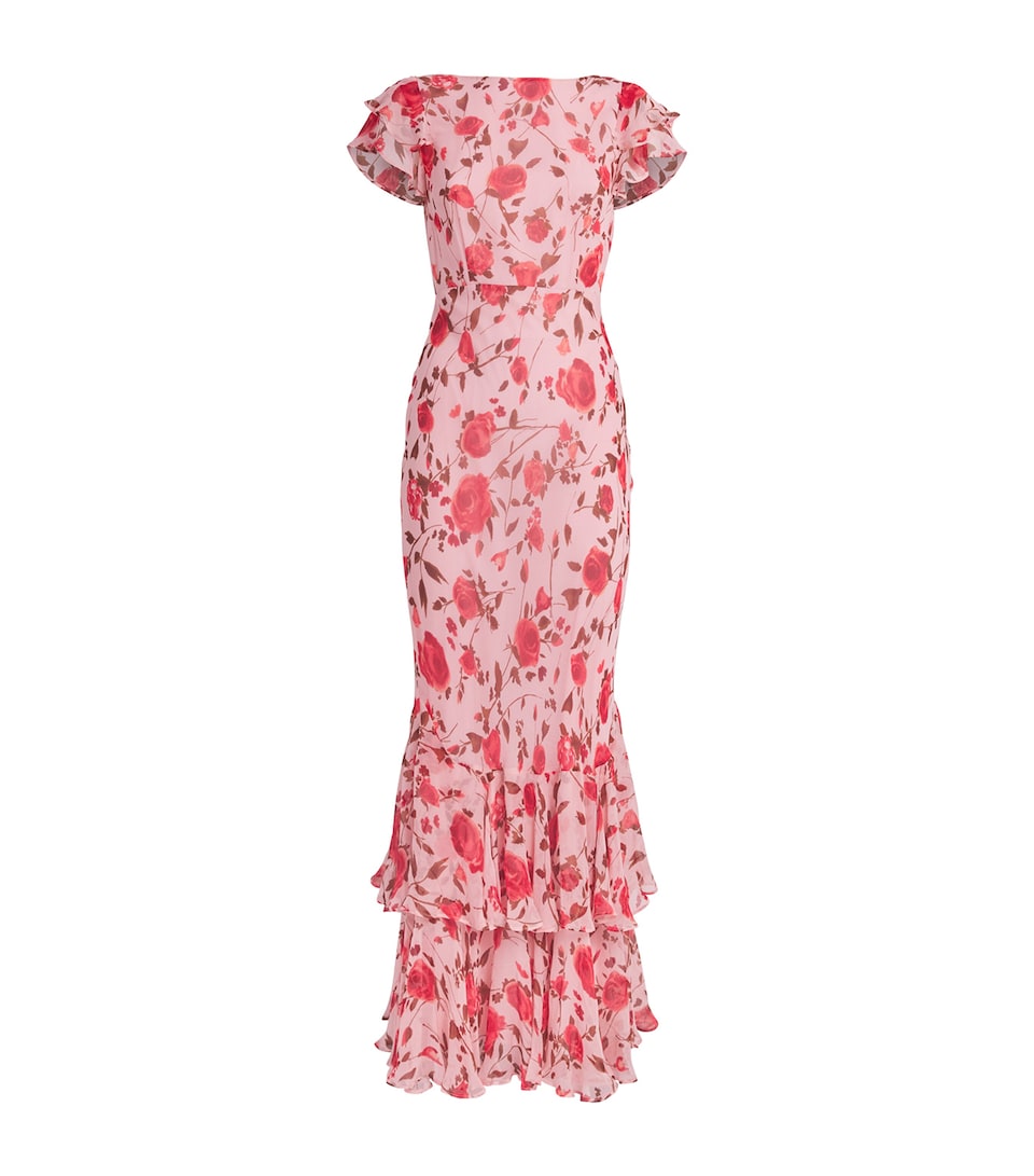 Chiffon Floral Ordinia Maxi Dress