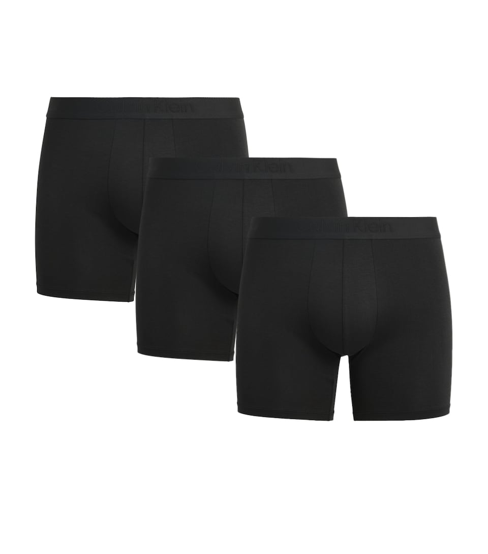 Calvin Klein Mens Lyocell-Blend Boxer Briefs (Pack of 3) Black