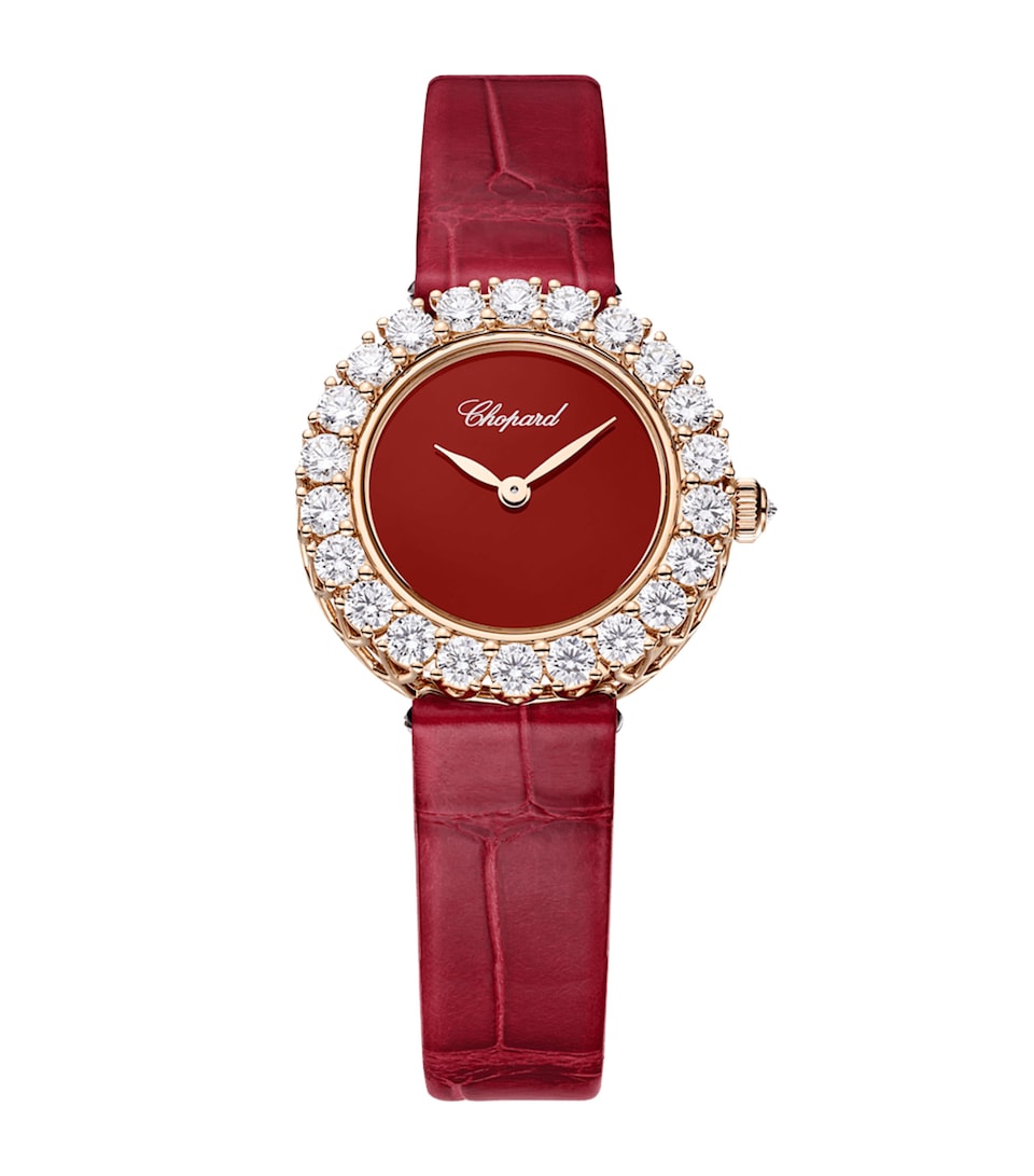 Rose Gold, Diamond and Carnelian L'Heure du Diamant Watch 26mm