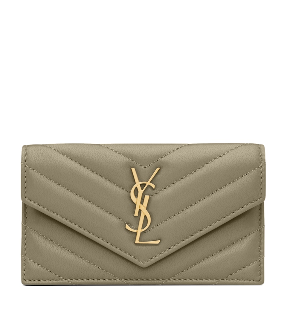 Lambskin Fragments Flap Card Holder