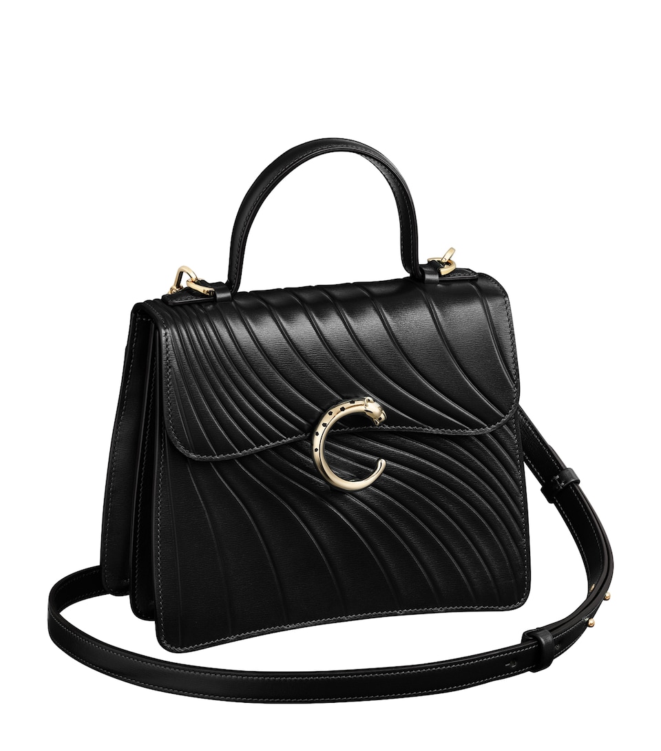 Small Leather Panthère De Cartier Top-Handle Bag