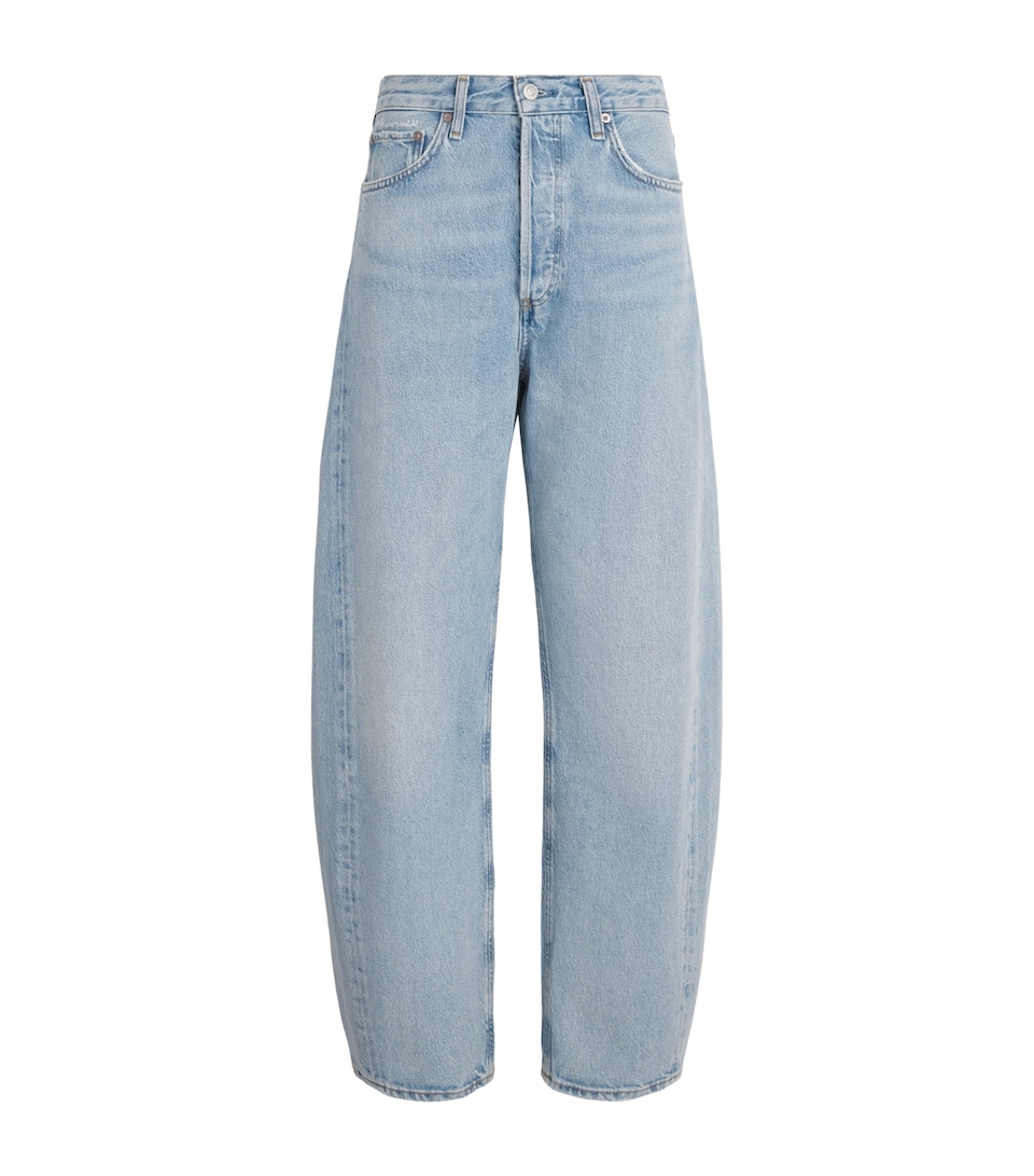 AGOLDE Womens Luna Pierced Tapered Jeans Addt