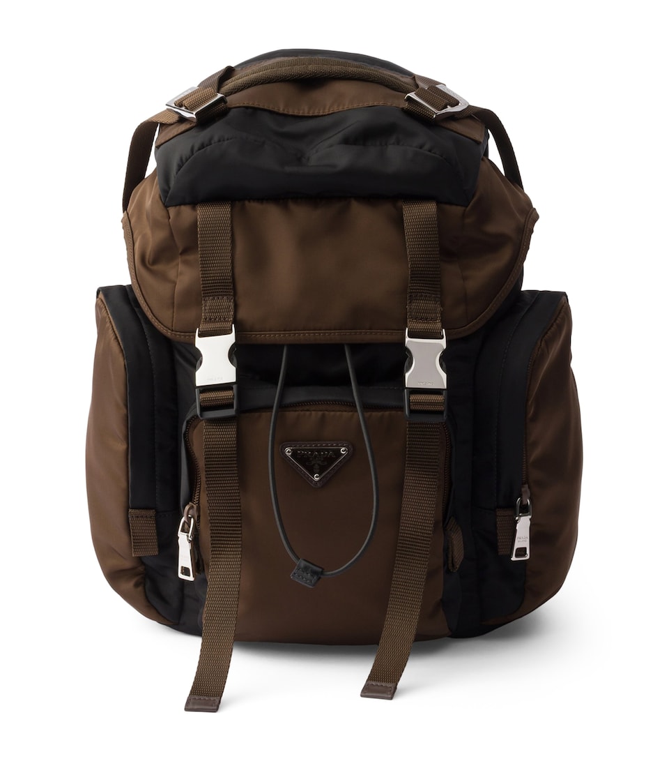 Re-Nylon and Saffiano Leather Backpack