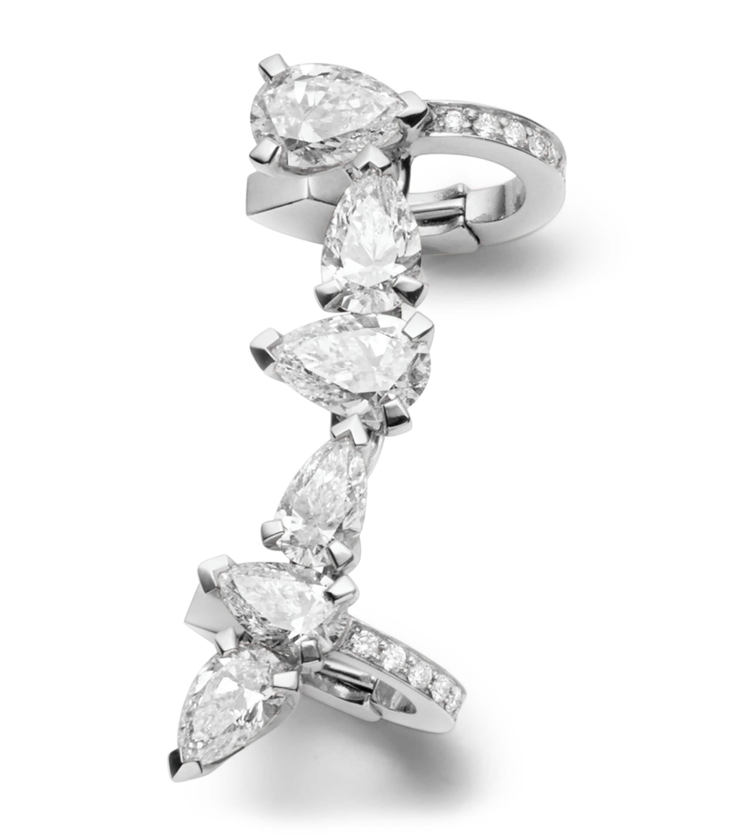 Repossi White Gold and Diamond Serti Sur Vide Single Earring White Gold