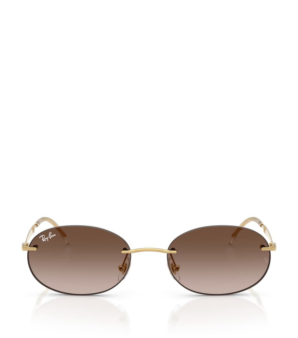 0RB3707 Metal Oval Sunglasses