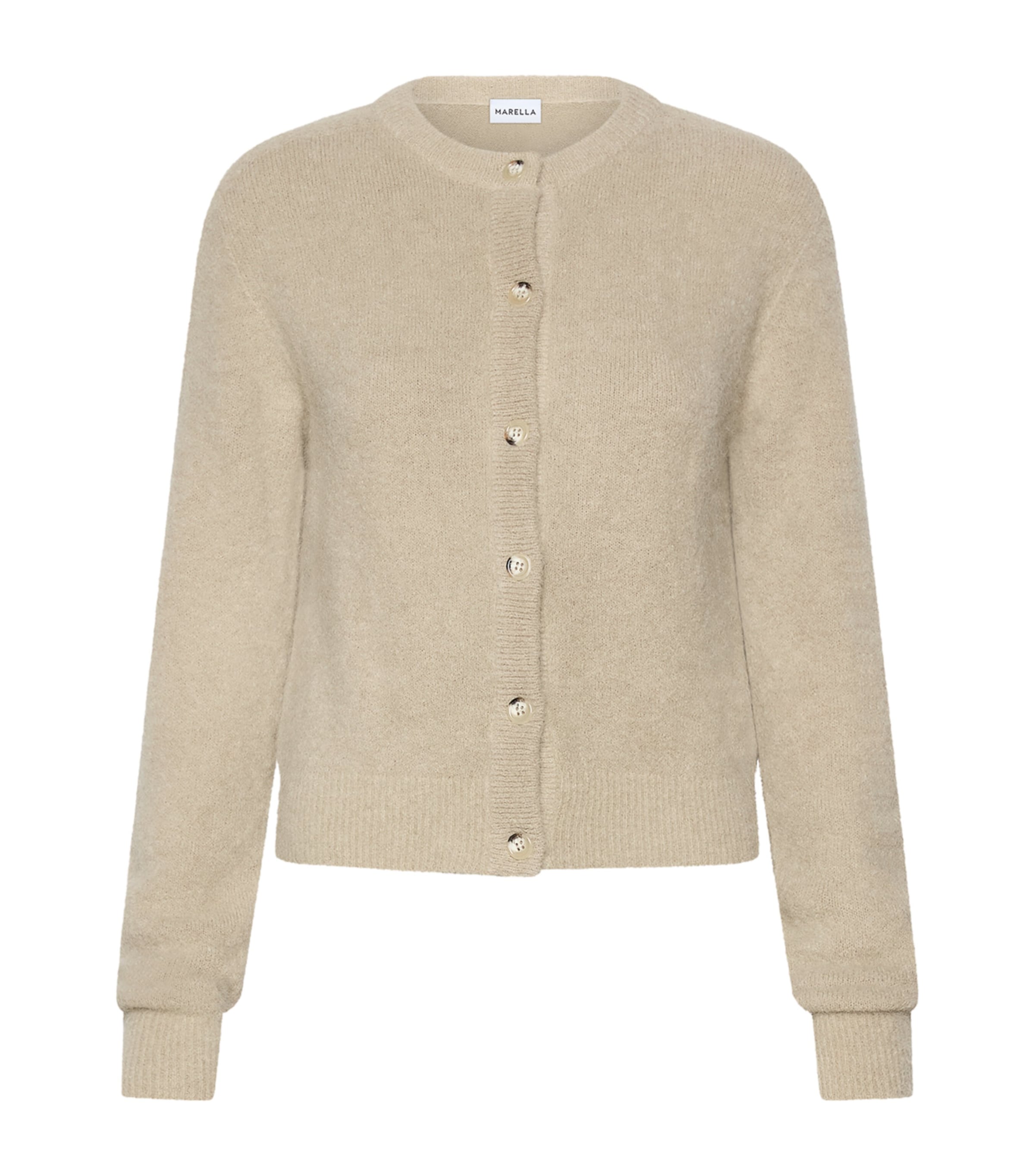 Marella Womens Alpaca-Blend Cardigan Oregano