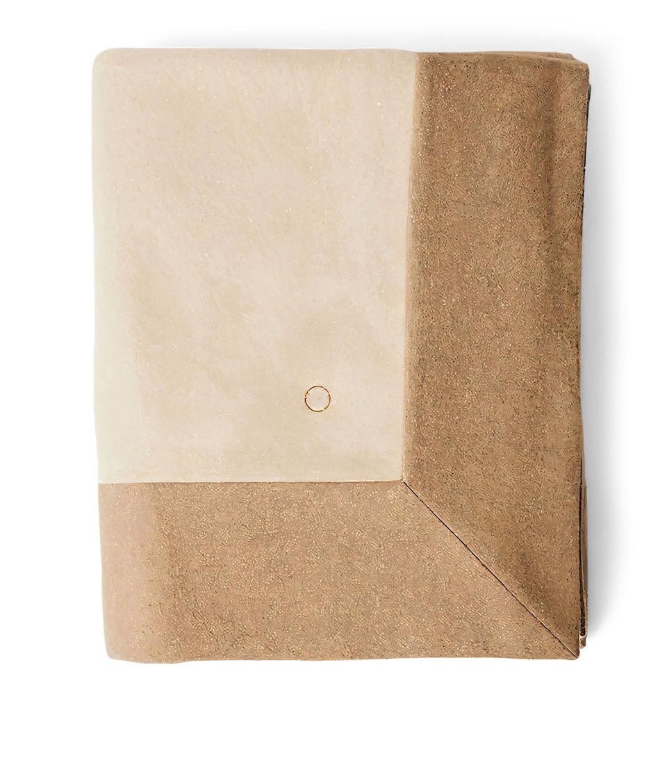 Oyuna Cashmere Etra Bedspread (250cm x 200cm) Beige W. Taupe