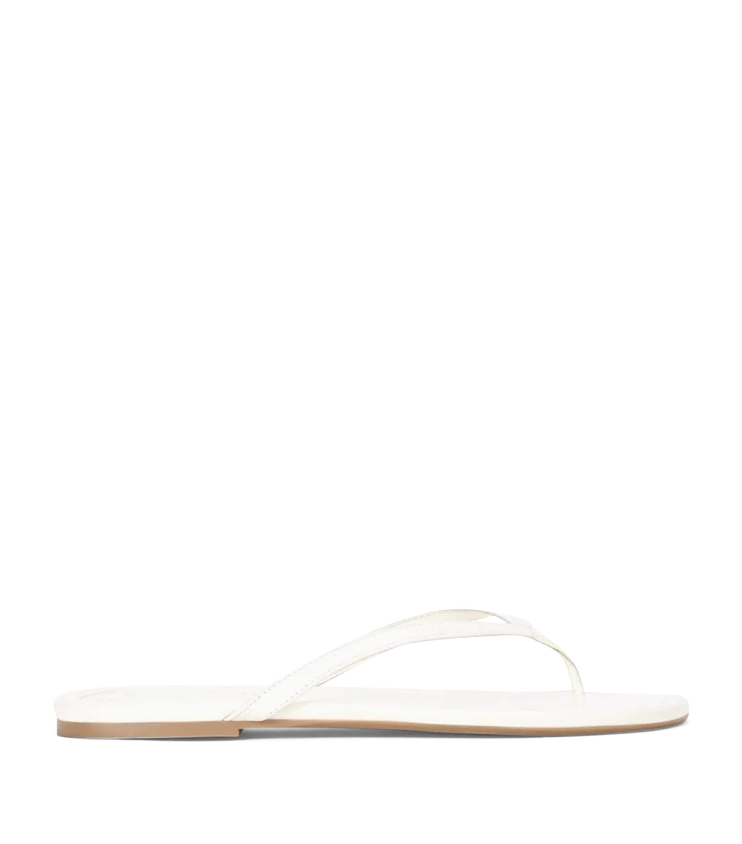 STAUD Leather Freja Flip Flops White